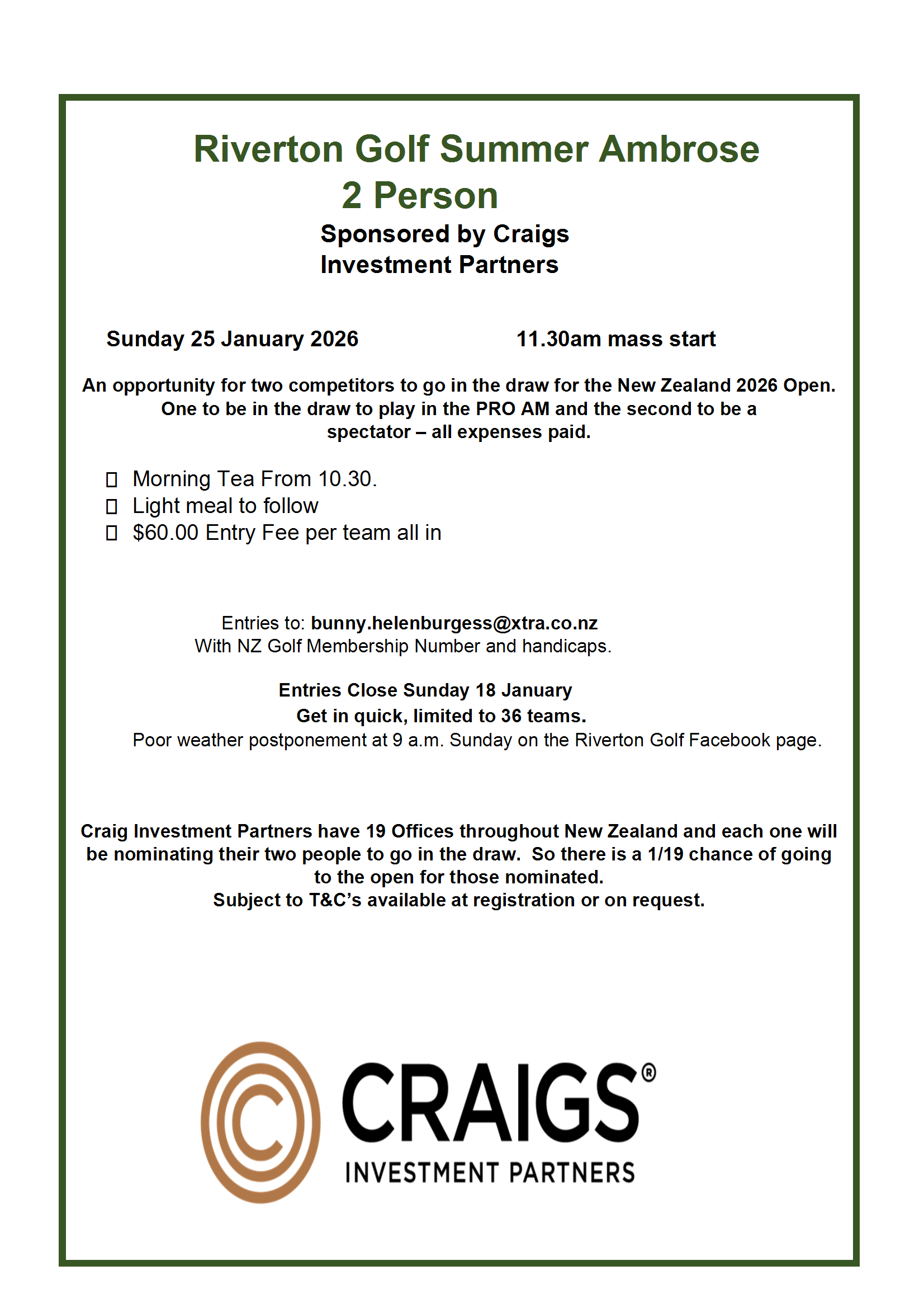 Golf Summer Ambrose - Riverton