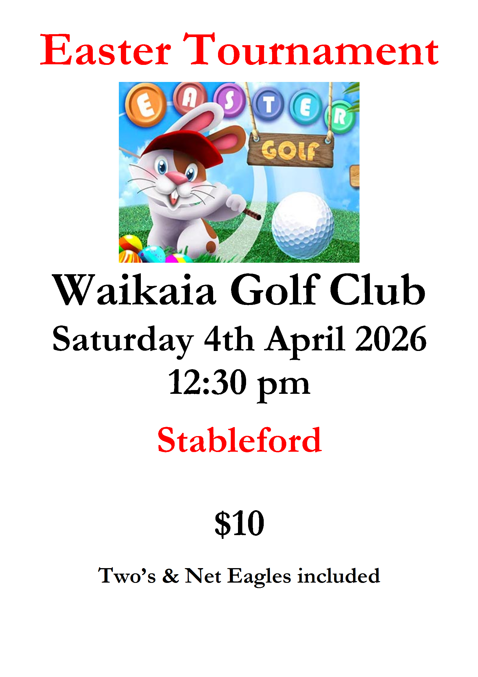 Waikaia Golf Club Easter Tournament