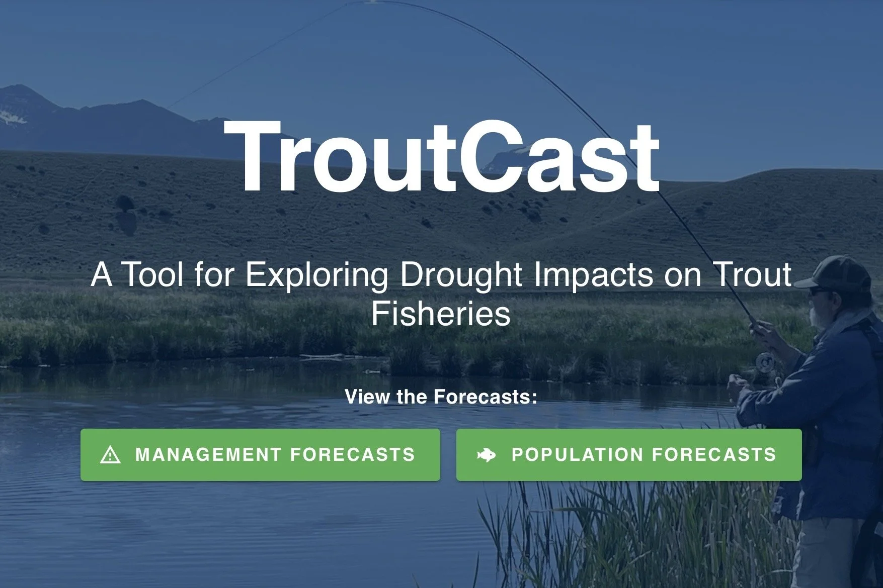 TroutCast a USGS Population and Water CONDITION site