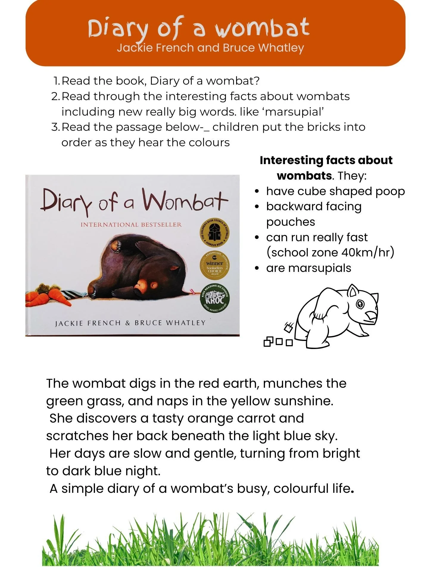 ✅Wombats have cube poop? Who knew??? 🙃

💙Celebrating book week with short Six Bricks activities.

🎯❤️💥Thank you to ALL the educators supporting our children during Book Week 2025. A busy and exciting week for children

WE WILL SHARE A BOOK EACH D