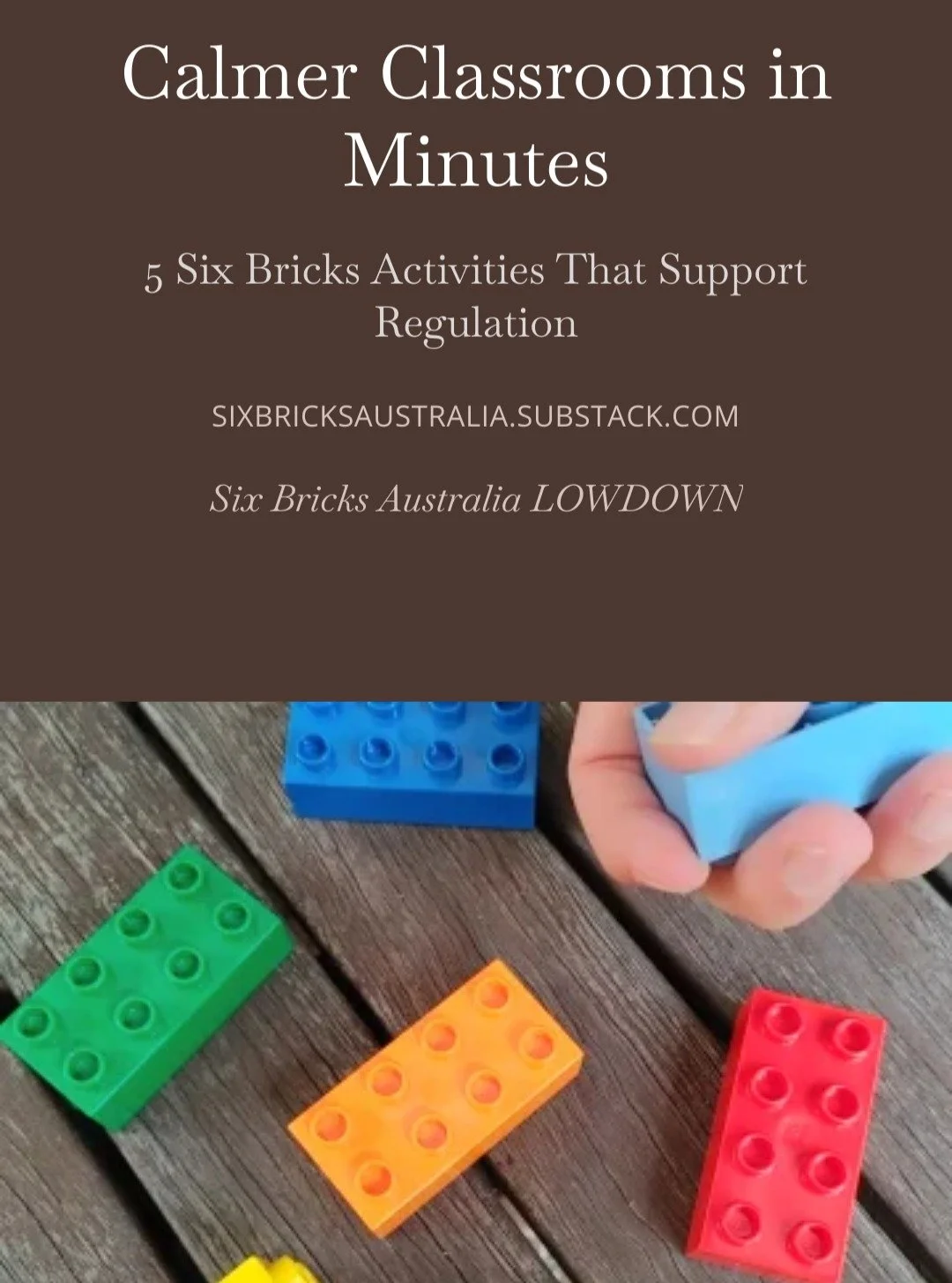 🧱 5 Simple Six Bricks Activities That Help Children Reset and Refocus

Every classroom has moments where energy spikes, attention drifts, or emotions run high.

Regulation isn&rsquo;t about stopping movement &mdash;
it&rsquo;s about guiding it with 