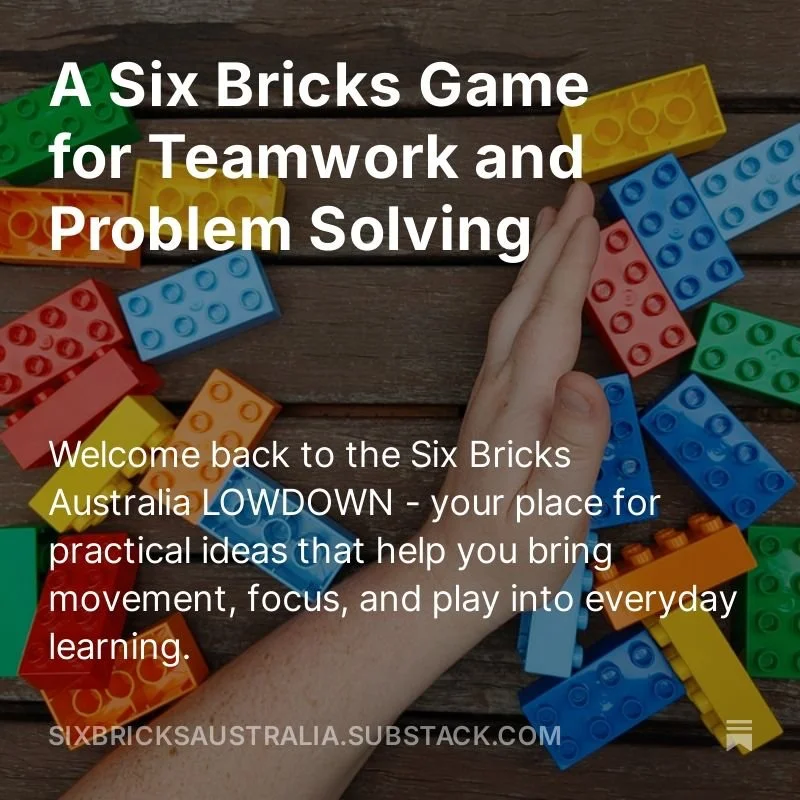 🧠 Play isn&rsquo;t extra. It&rsquo;s the work.

One set of Six Bricks. Four fast missions:

👀 Recall a hidden pattern
🤫 Build without speaking
⚖️ Solve a tricky constraint
🎯 Design a challenge for another team

In just 20 minutes, you&rsquo;ll se