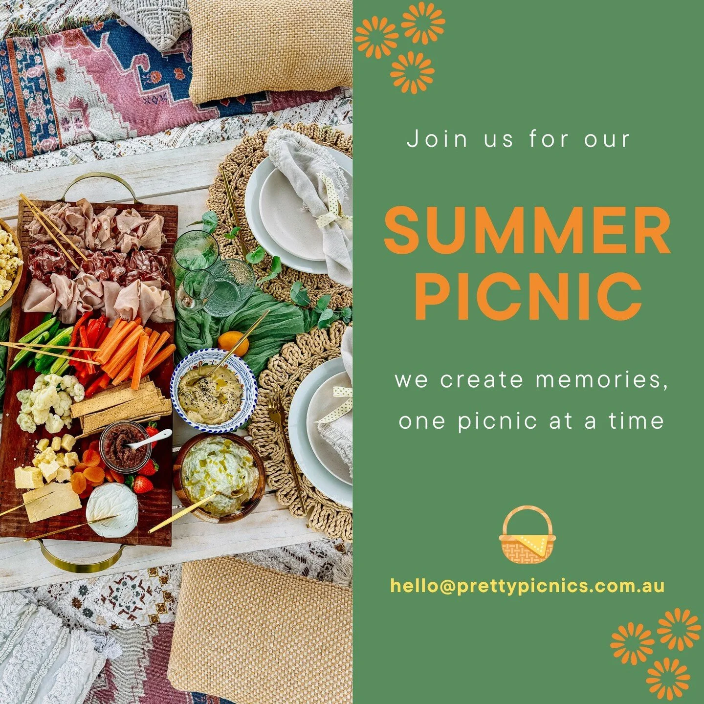 Just picture..
The taste of summer, the feeling of grass between your toes, laughter filling the air and the belly content with flavours😍
Our 'Summer Picnic' is where memories are made and smiles never fade! 

Join us for our summer picnic today
💌h
