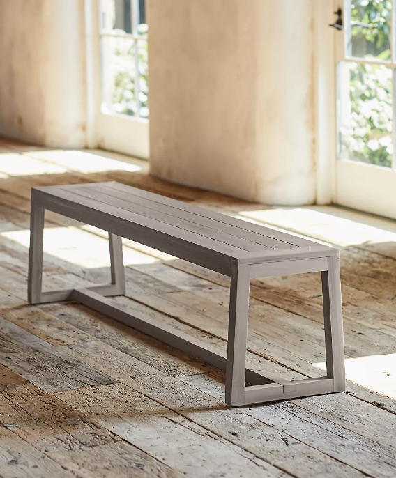 Knoll Slated Teak Dining Bench