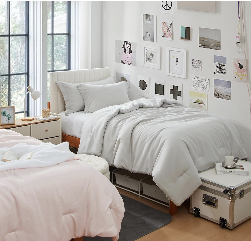 Dorm Haul® Cozy College Comforter Set - Twin XL Bedding - Antarctica Gray