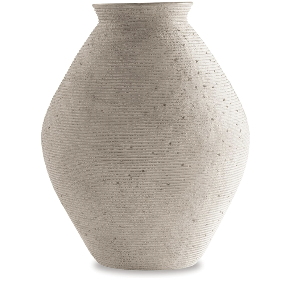 Modern Distressed Polyresin Vase