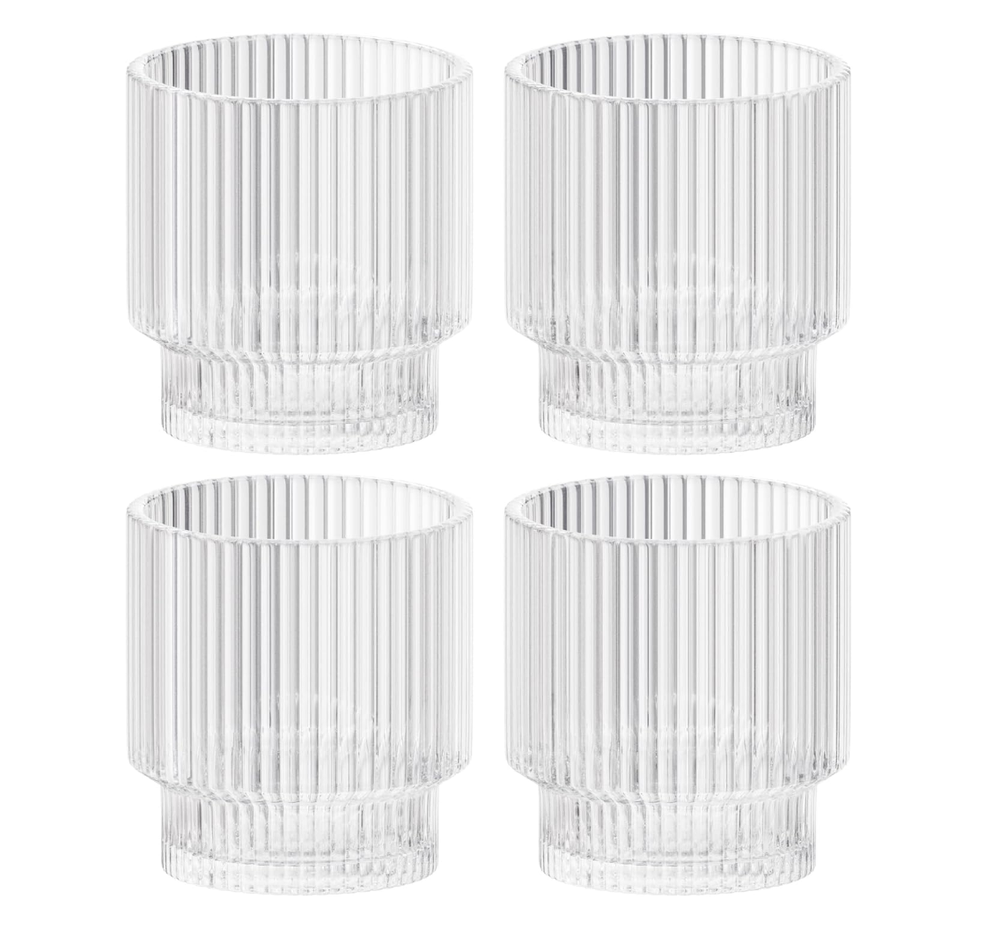 Ribbed Glassware