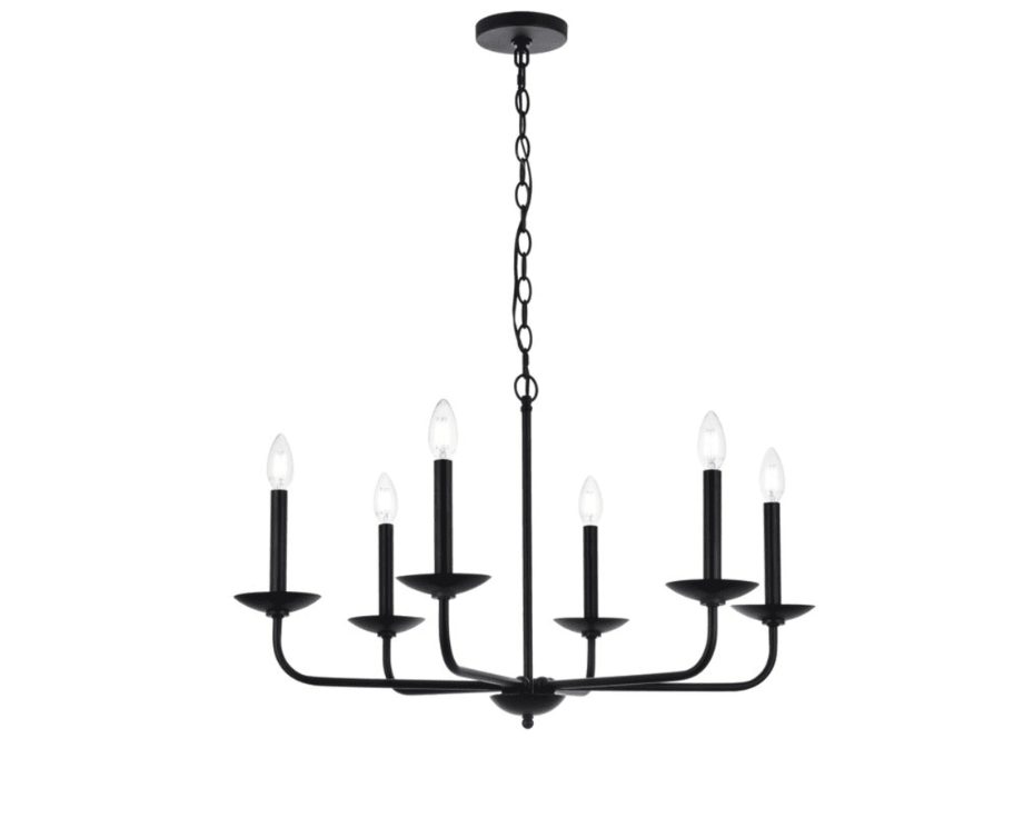Elegant Lighting Cohen 6 Light 30" Wide Taper Candle Style Chandelier