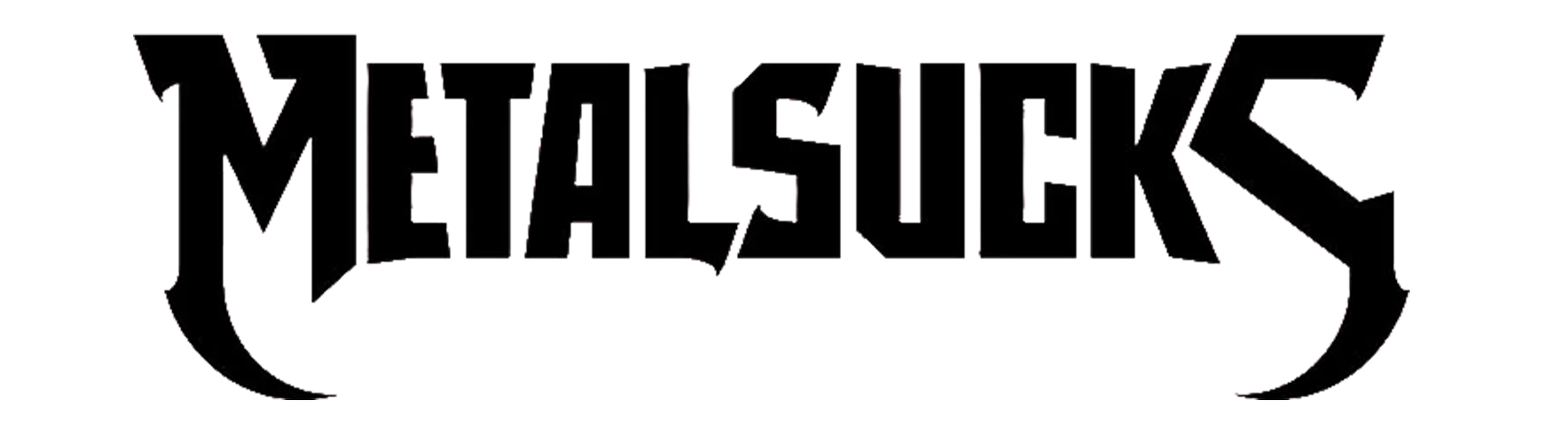 Black vectorized logo for the MetalSucks brand.