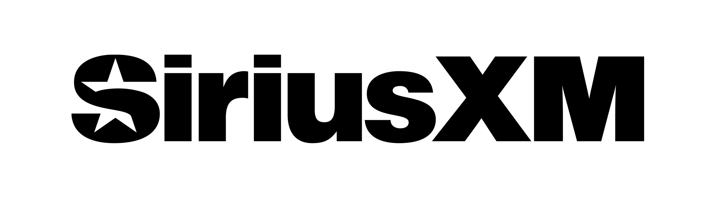 Black vectorized logo for the SiriusXM brand.