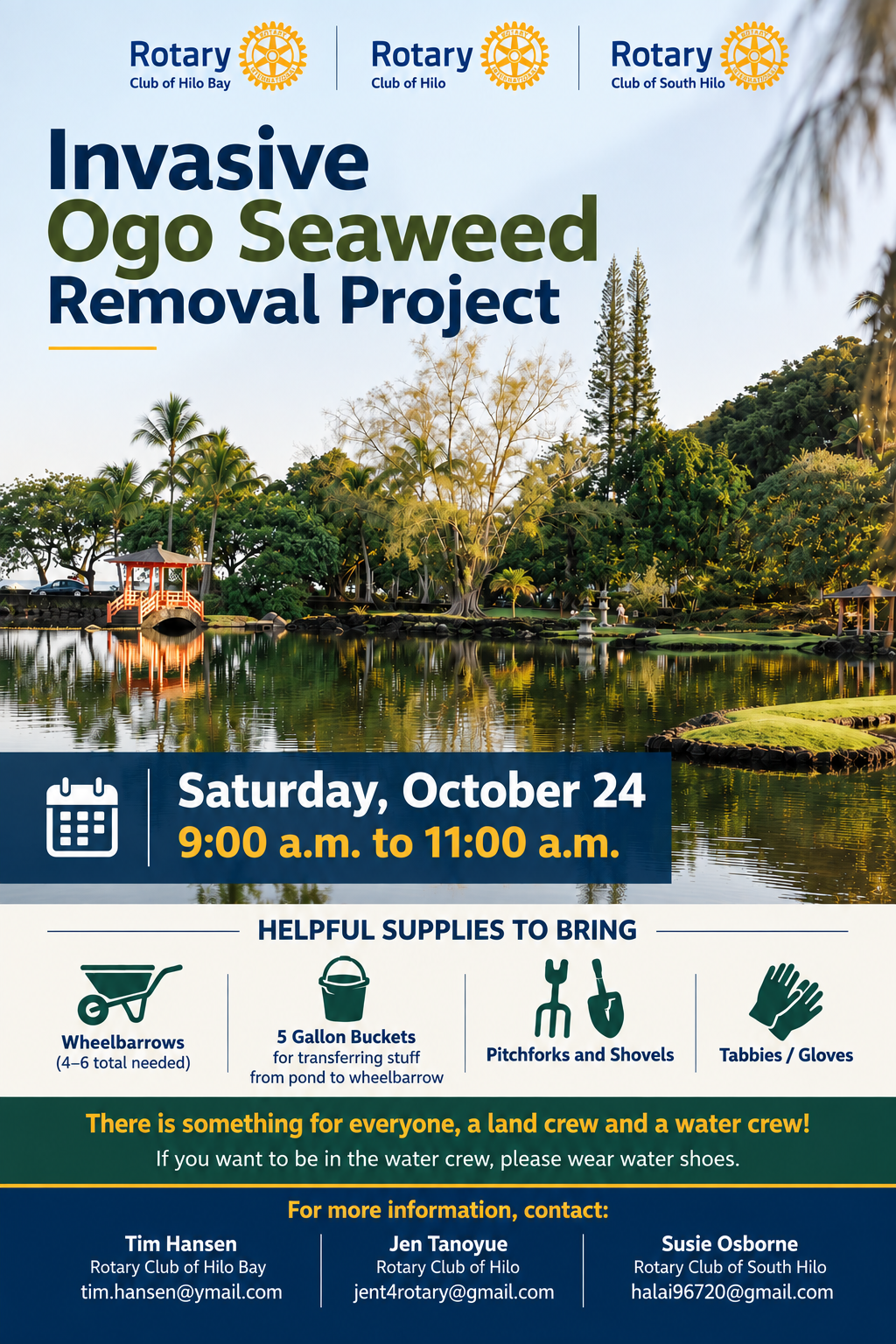 Volunteer with Rotary and UH-Hilo