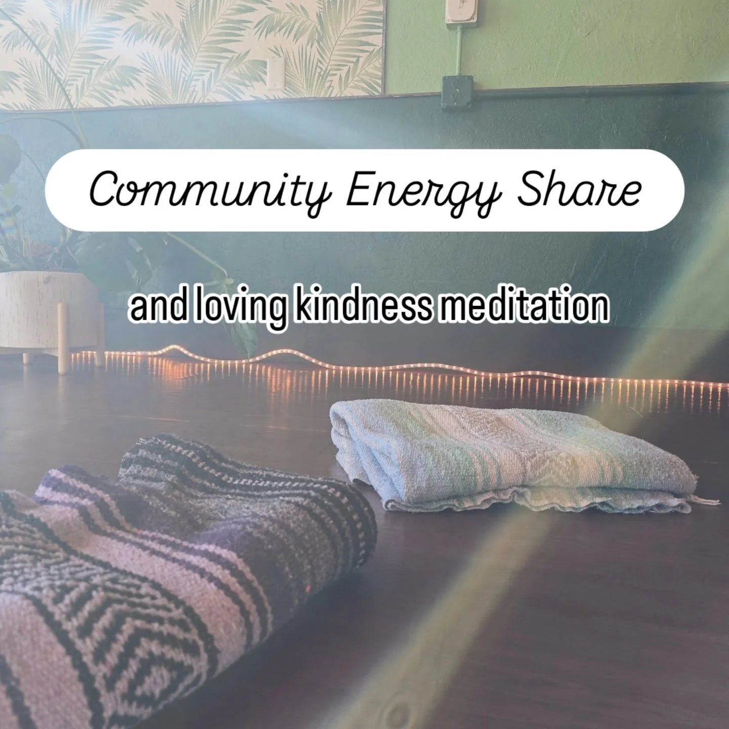 In lieu of Yin this evening, please join us for an hour of community, peace, and the power of combined energy and intention ✨️

Enjoy light refreshments and conversation, followed by a guided loving kindness meditation. Here, you'll be invited to dir