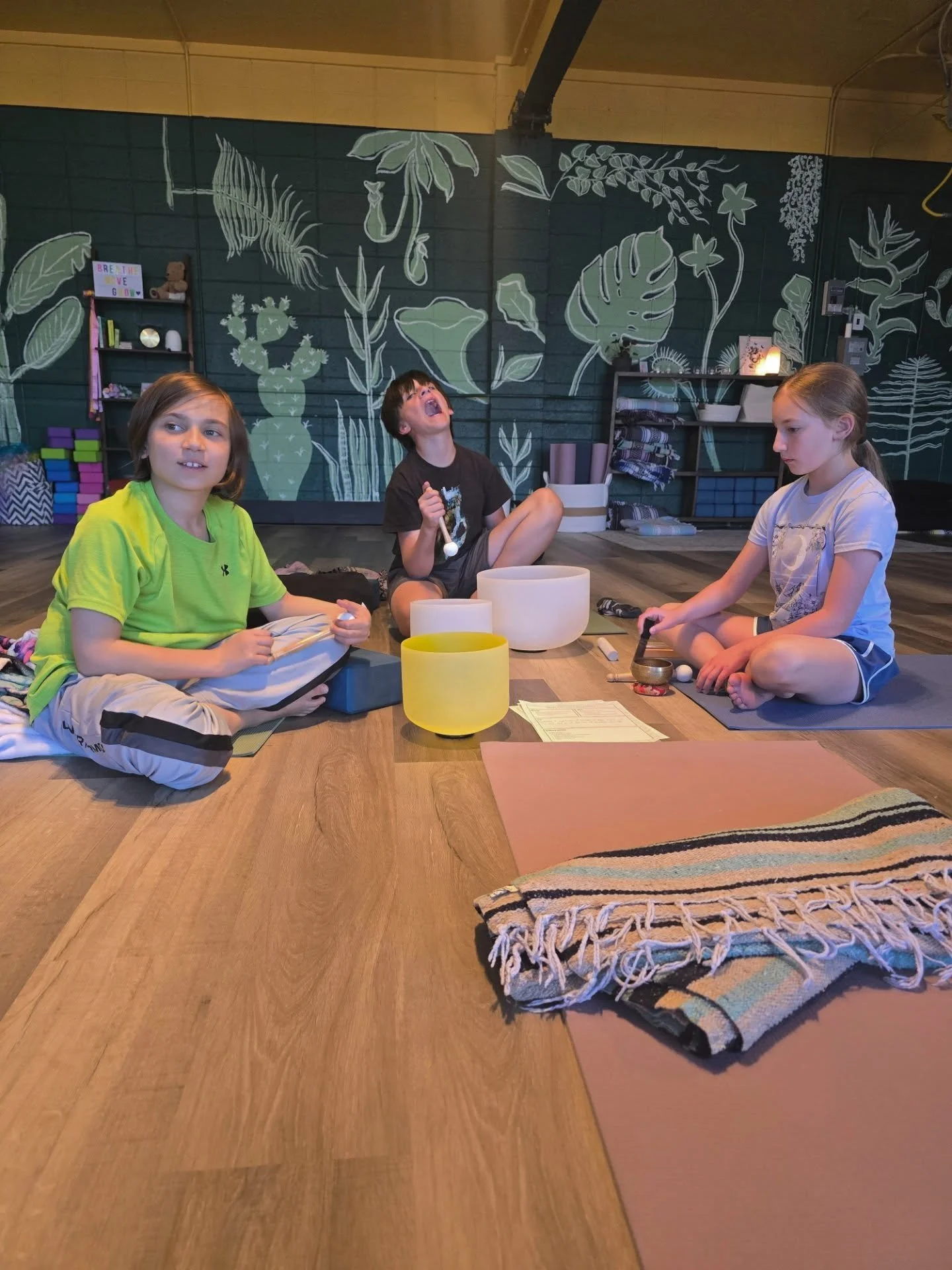 The first day of Calm and Strong (our series for ages 9 - 13), I said something like, "I know you guys are young and not worried about aging, but yoga's really great for keeping us strong and healthy as we grow older..." 

and every kid imm