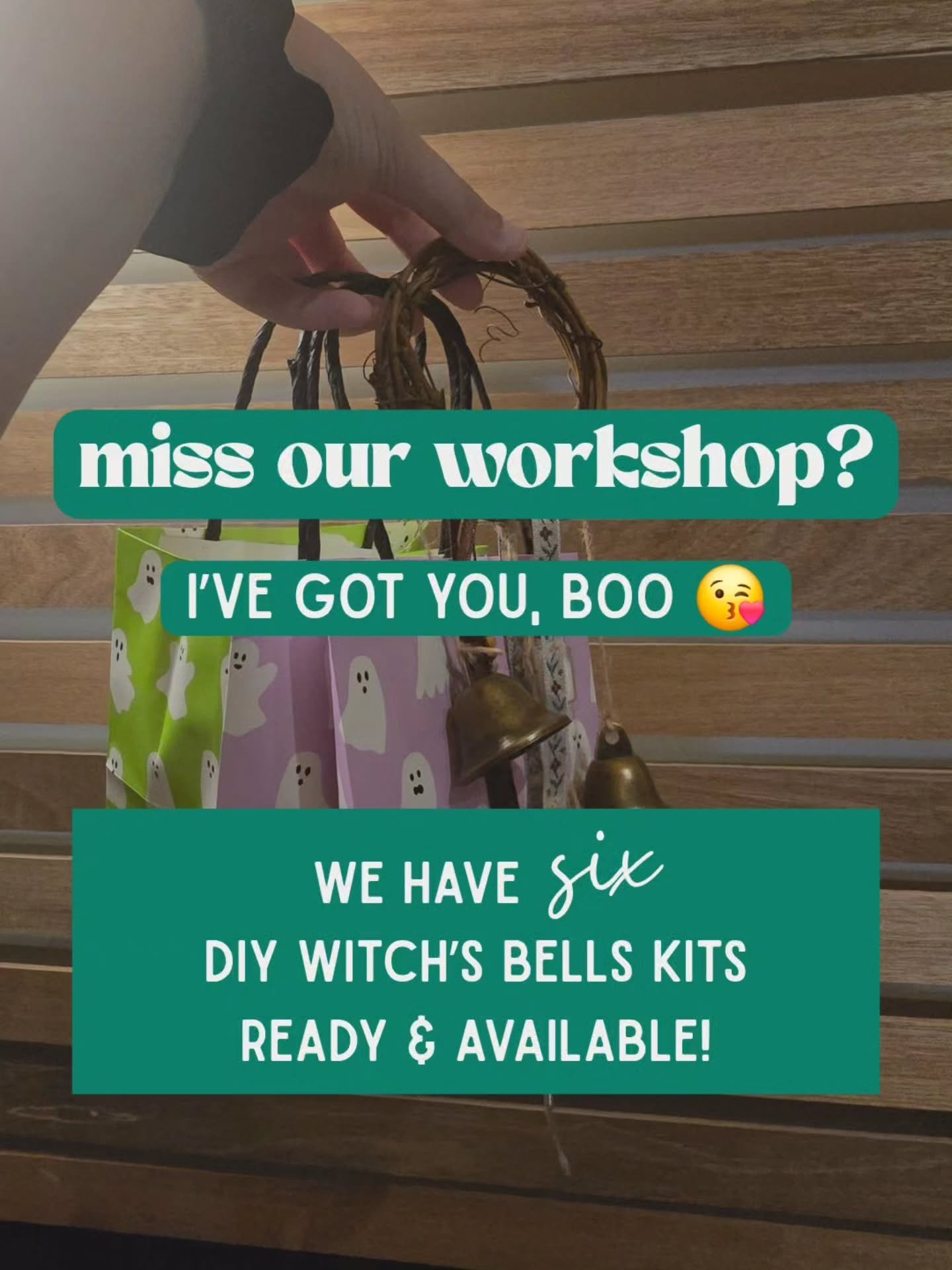 Enjoy your own little spooky season craft night at home! 

We have just 6 Witch's Bells kits available 🧙&zwj;♀️

Please message me to claim, and we'll set up a time for you to meet me at the studio to pick out your ribbon, beads, and herbs 🥰