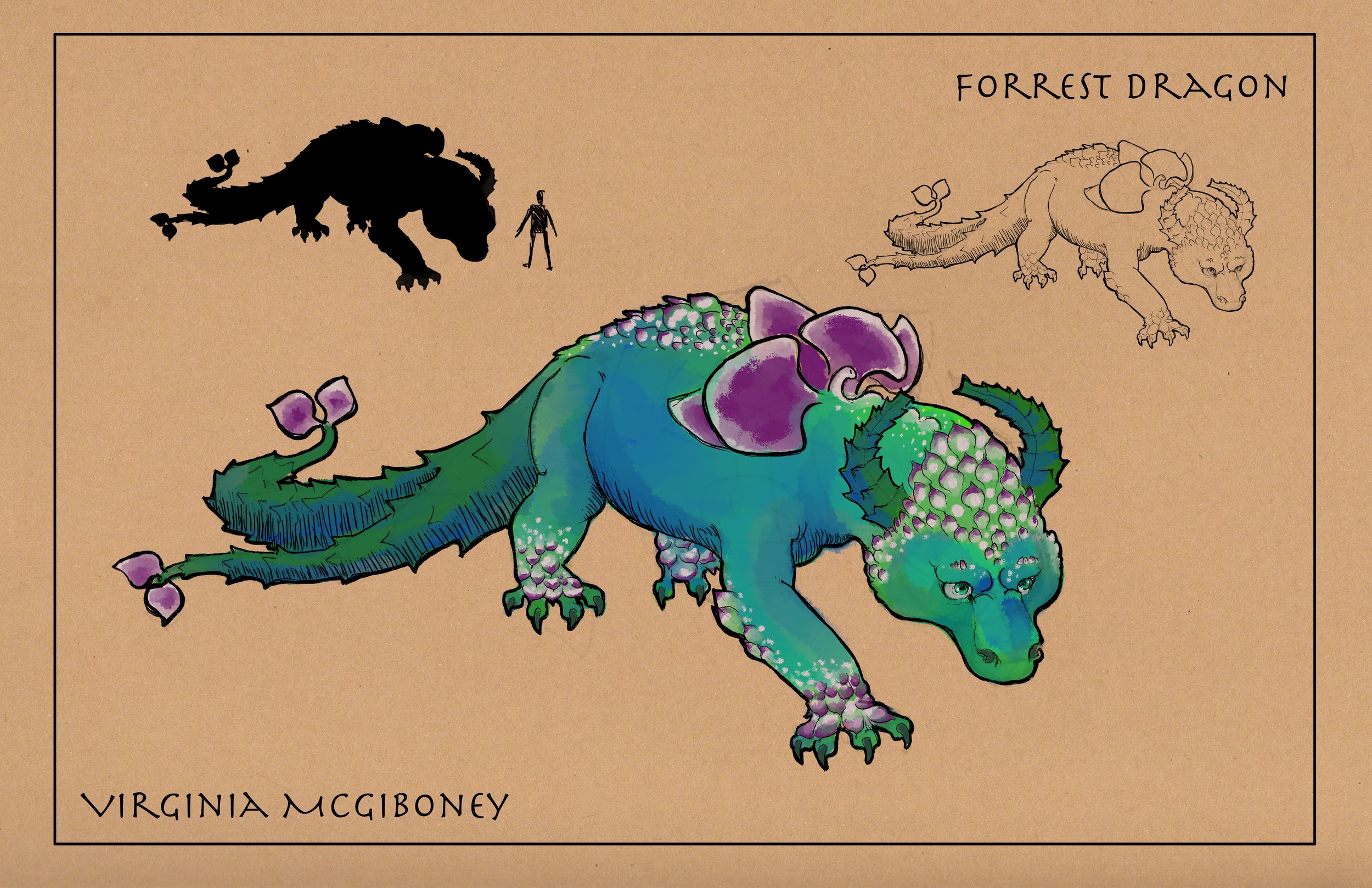 Creature Design Forrest Dragon pg1