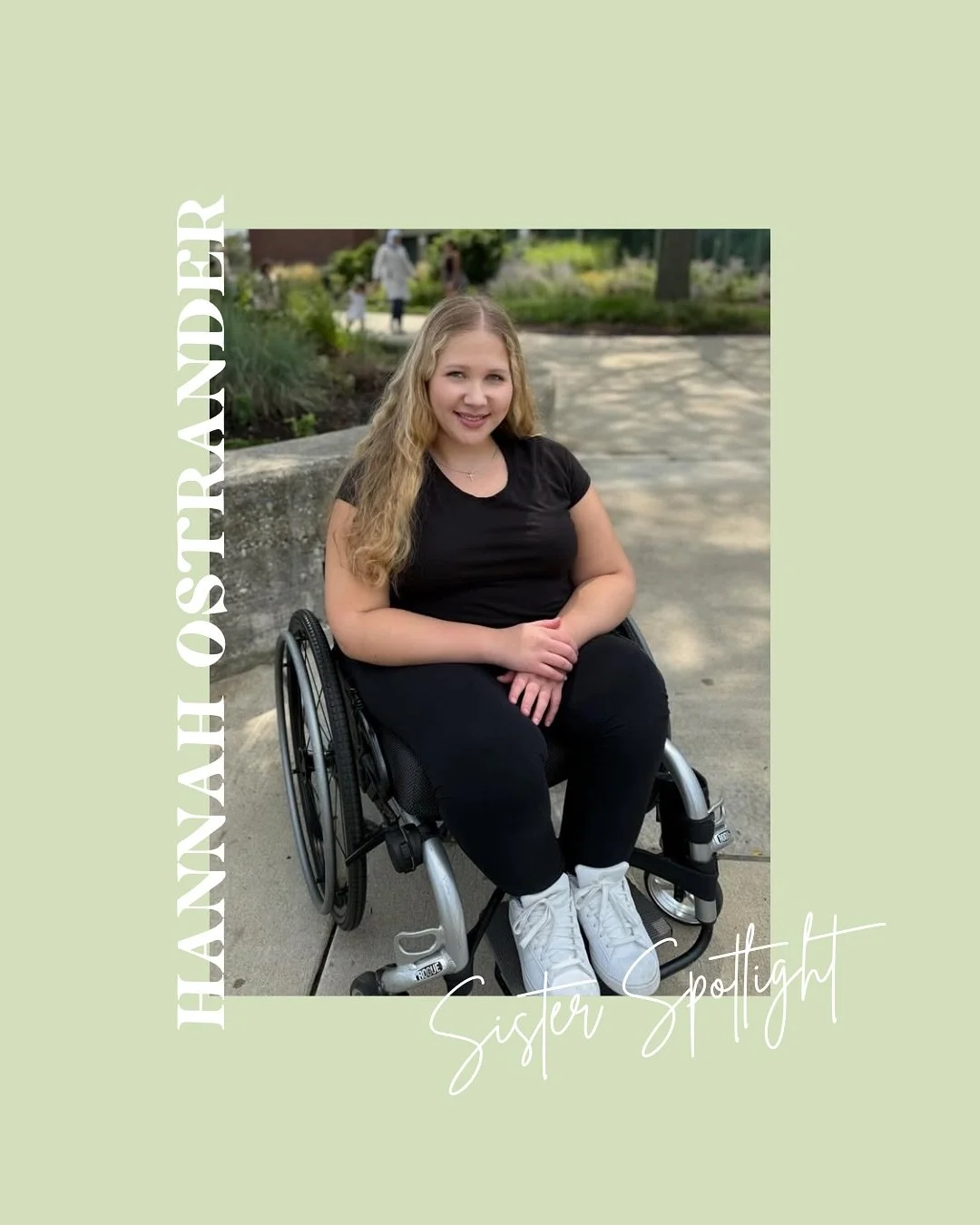 Sister Spotlight✨

Meet Hannah! Swipe to get to know her and why she joined our Monday Gather Bible study.

Want to join? Tap the link in our bio to register!🫶🏻

#faith #community #disabledcommunity #disability #chronicillness #christian #jesus #wh