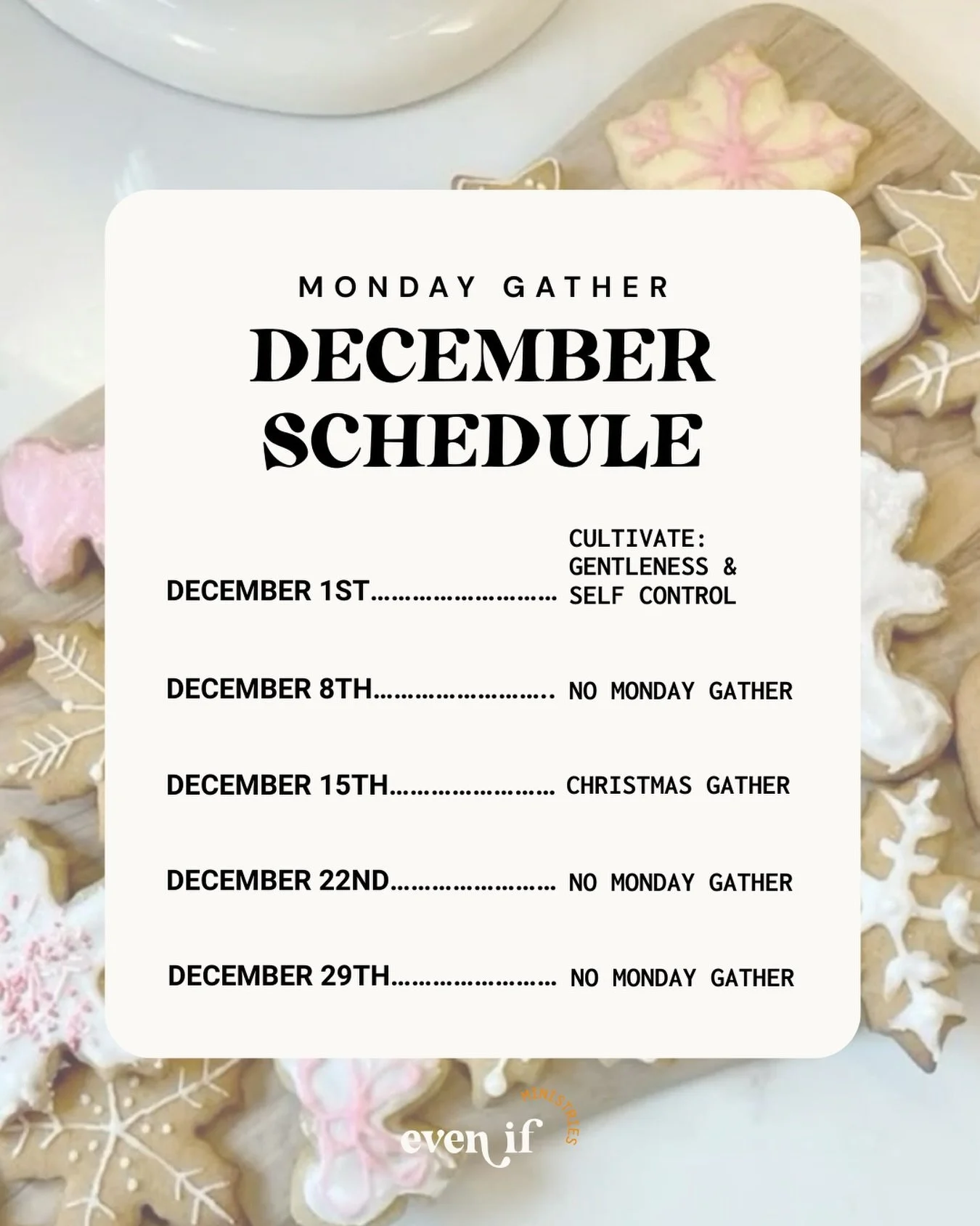December Monday Gather schedule is here!🗓️

Check out what&rsquo;s going on this month!

🔗Link in bio to register! 

#faith #community #disabledcommunity #disability #chronicpain #biblestudy #ministry #jesus