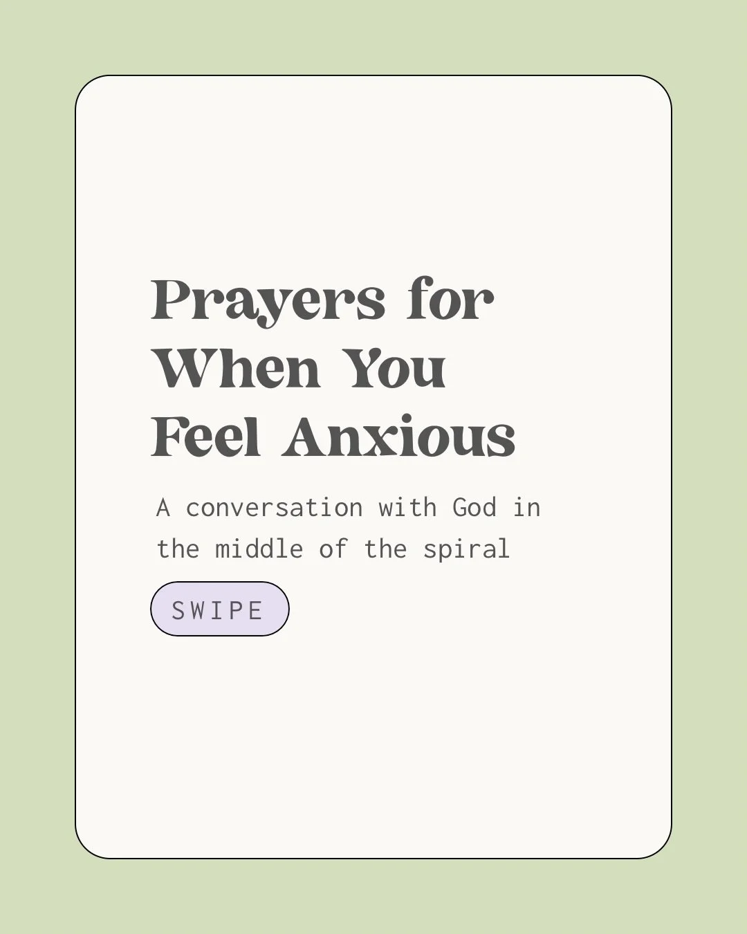 God calls us to come to Him when we&rsquo;re anxious.

When your thoughts are spiraling, come back to the truth: you don&rsquo;t have to carry it alone. God is near. He is steady. He is holding you.💜

&ldquo;Do not be anxious about anything&hellip; 