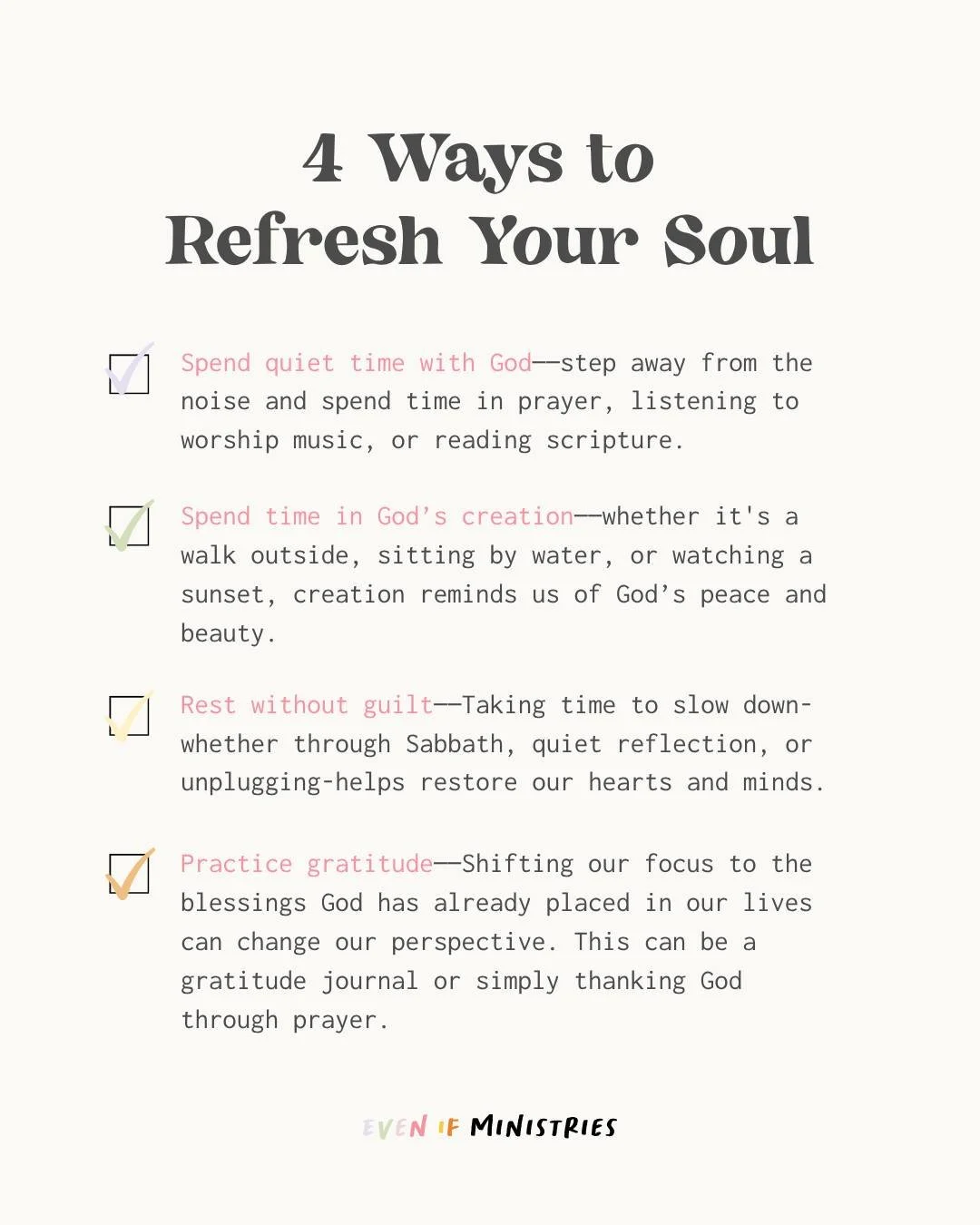 Feeling overwhelmed and drained?😞

Come back to stillness, truth, and His presence. 

Which of these do you need most today?

#jesus #faith #disability