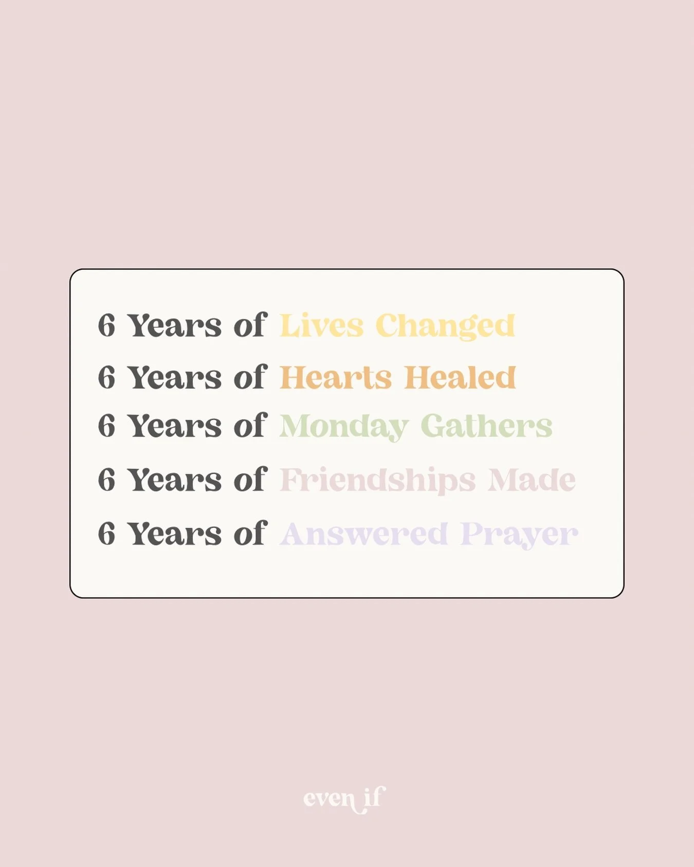 We are so grateful for all of the love and support over the past 6 years! We believe the Lord is going to continue to use Even If to reach the disabled and beyond!💜

&ldquo;Now to him who is able to do immeasurably more than all we ask or imagine, a