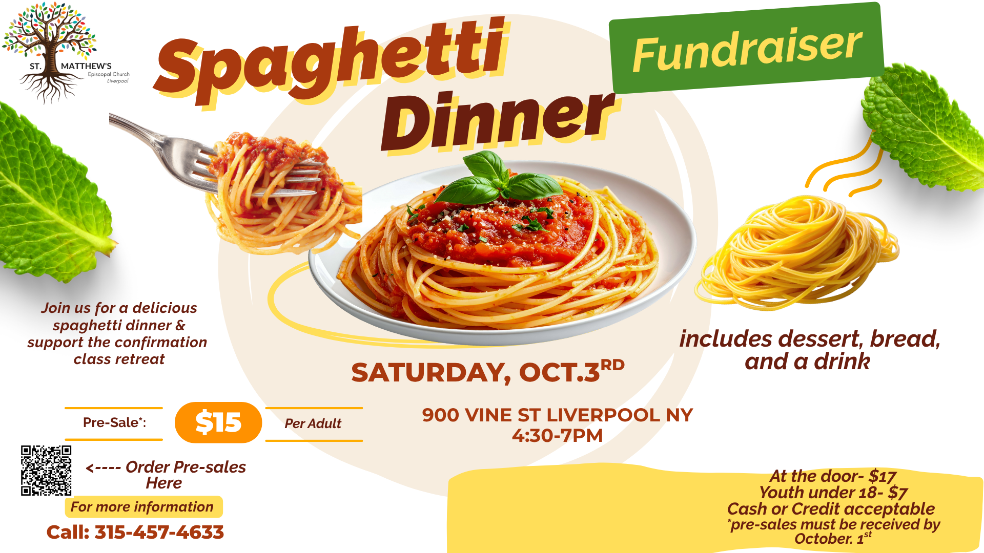 Spaghetti Dinner Fundraiser