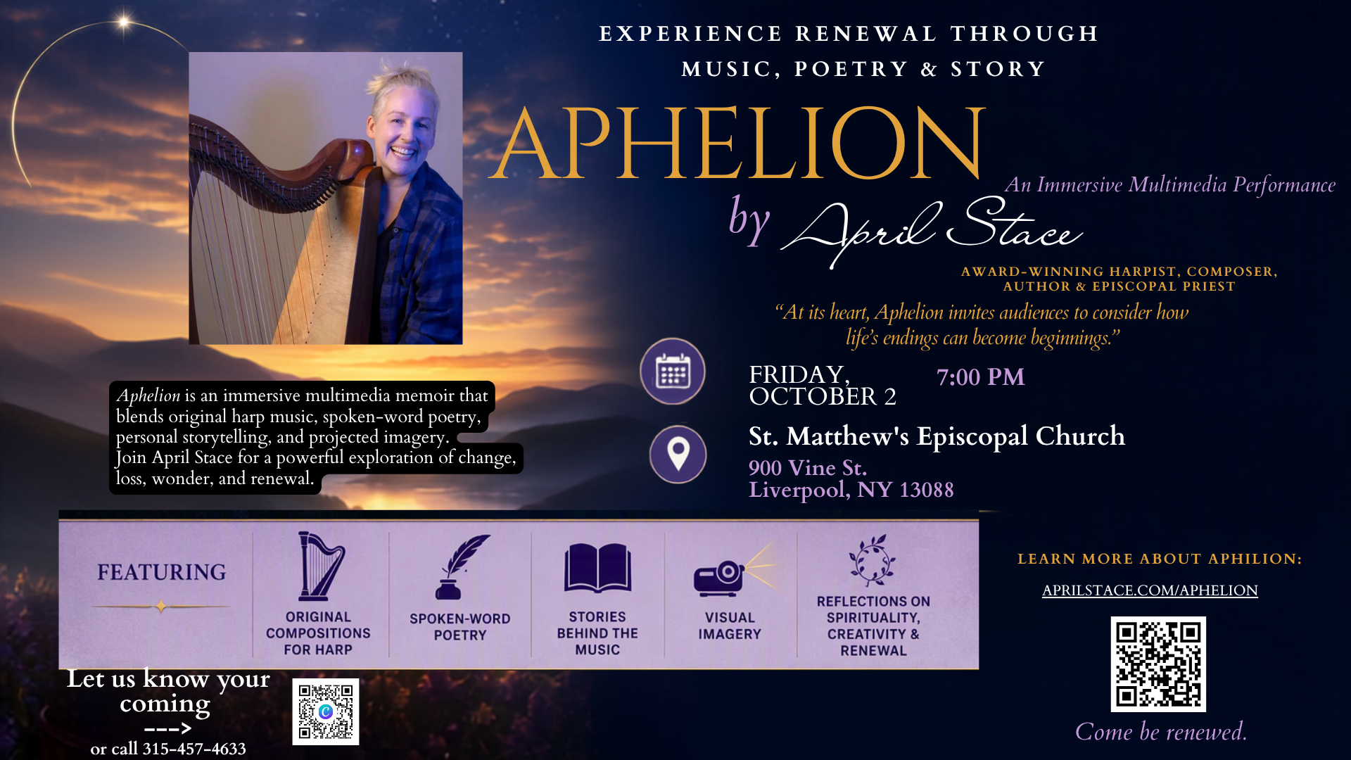 Aphelion: An Immersive Multimedia Performance by April Stace