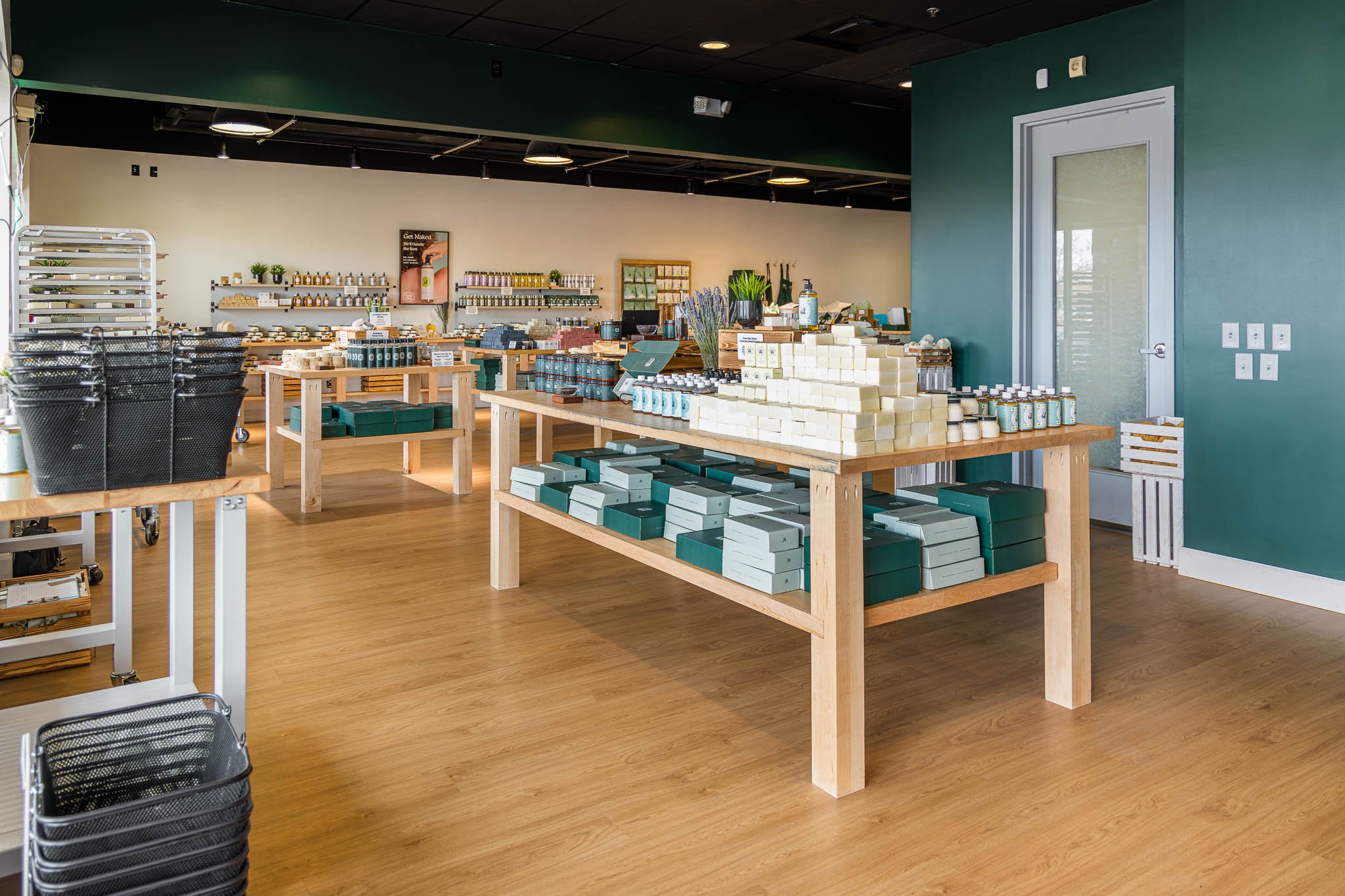 display of solid olive soaps