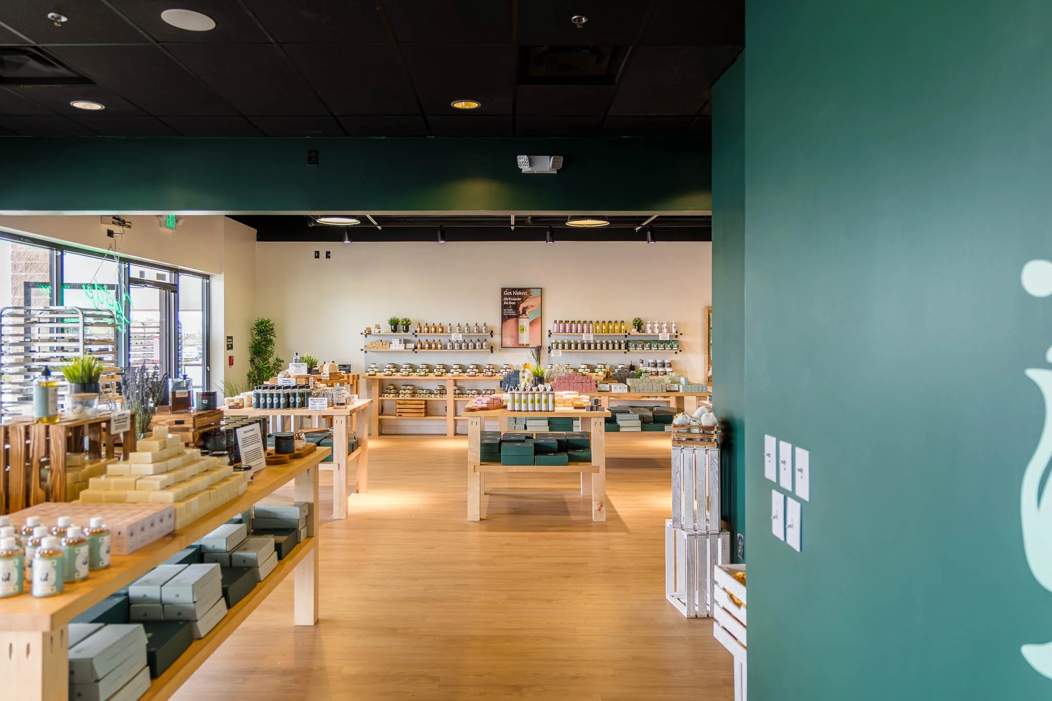 Floor area of solid olive soap store