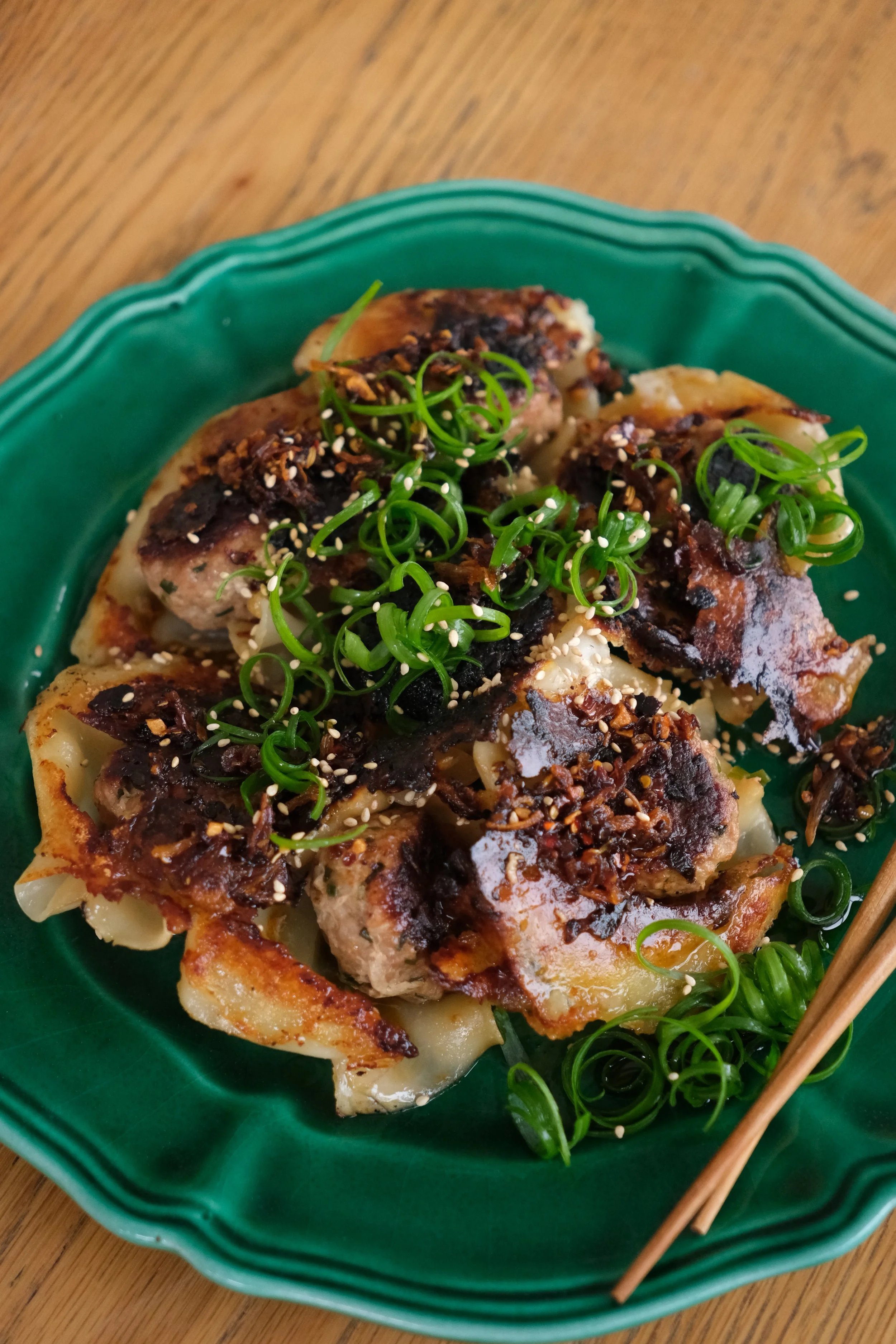 No-Wrap Crispy Pork Dumplings