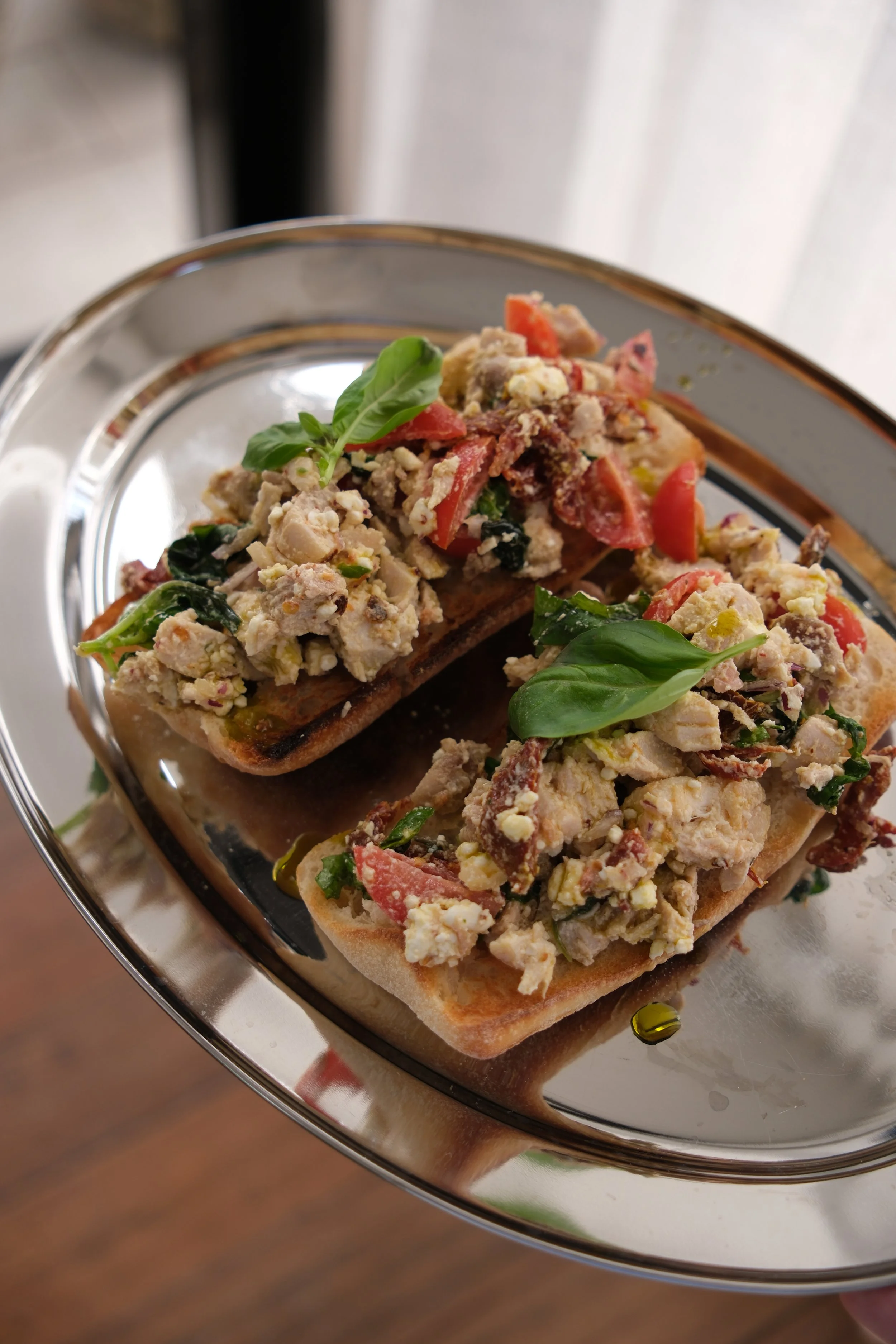 Lemon Chicken, Feta &amp; Sun-Dried Tomato Smash