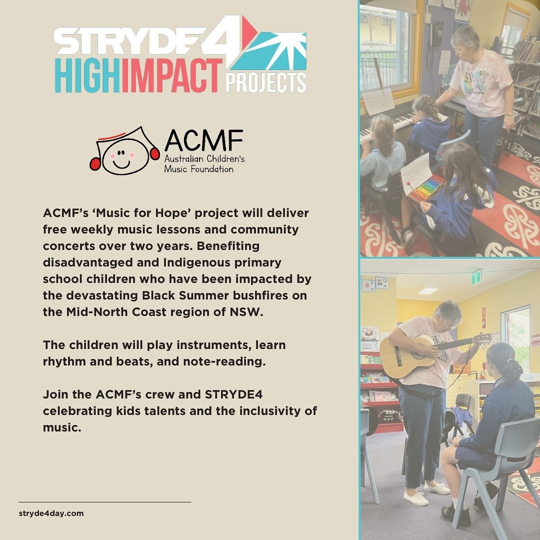 We are thrilled to be sharing the first charity&rsquo;s High Impact Projects for the Australian Children&rsquo;s Music Foundation - ACMF. They enrich the lives of disadvantaged children across Australia through musical instruments and lessons.

@thea