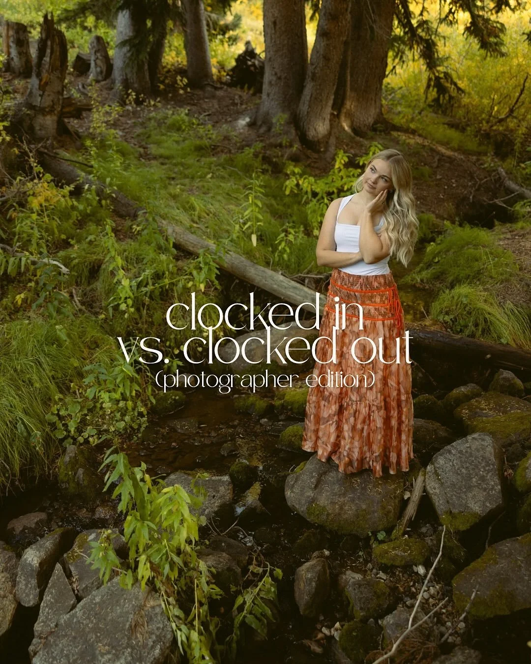 Clocked in vs clocked out (photographer edition) 😛😛 
I love my job so much, but if you&rsquo;re new here you should know that I also love&hellip;
<3 My friends &amp; fam 
<3 My husband
<3 Jesus 
<3 The gym 
<3 Concerts &amp; trips
&l