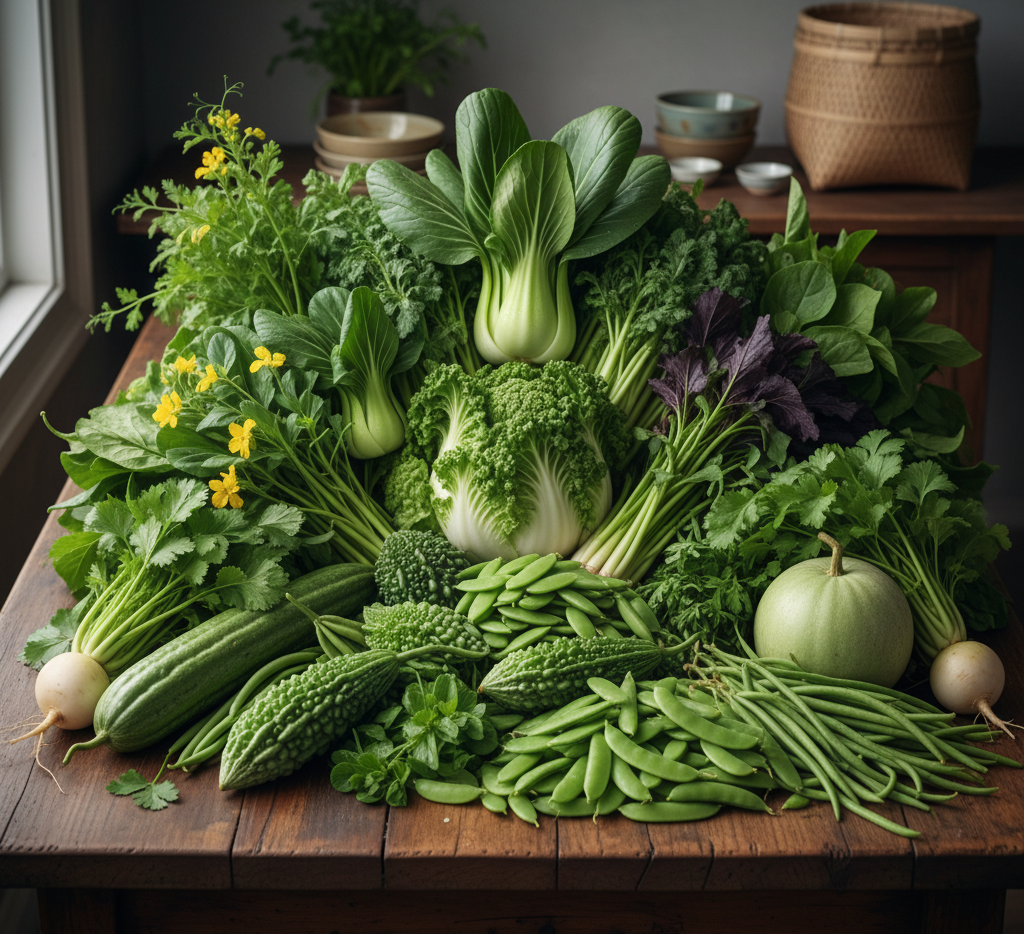 bok choy bitter melon chinese cabbage vegetables