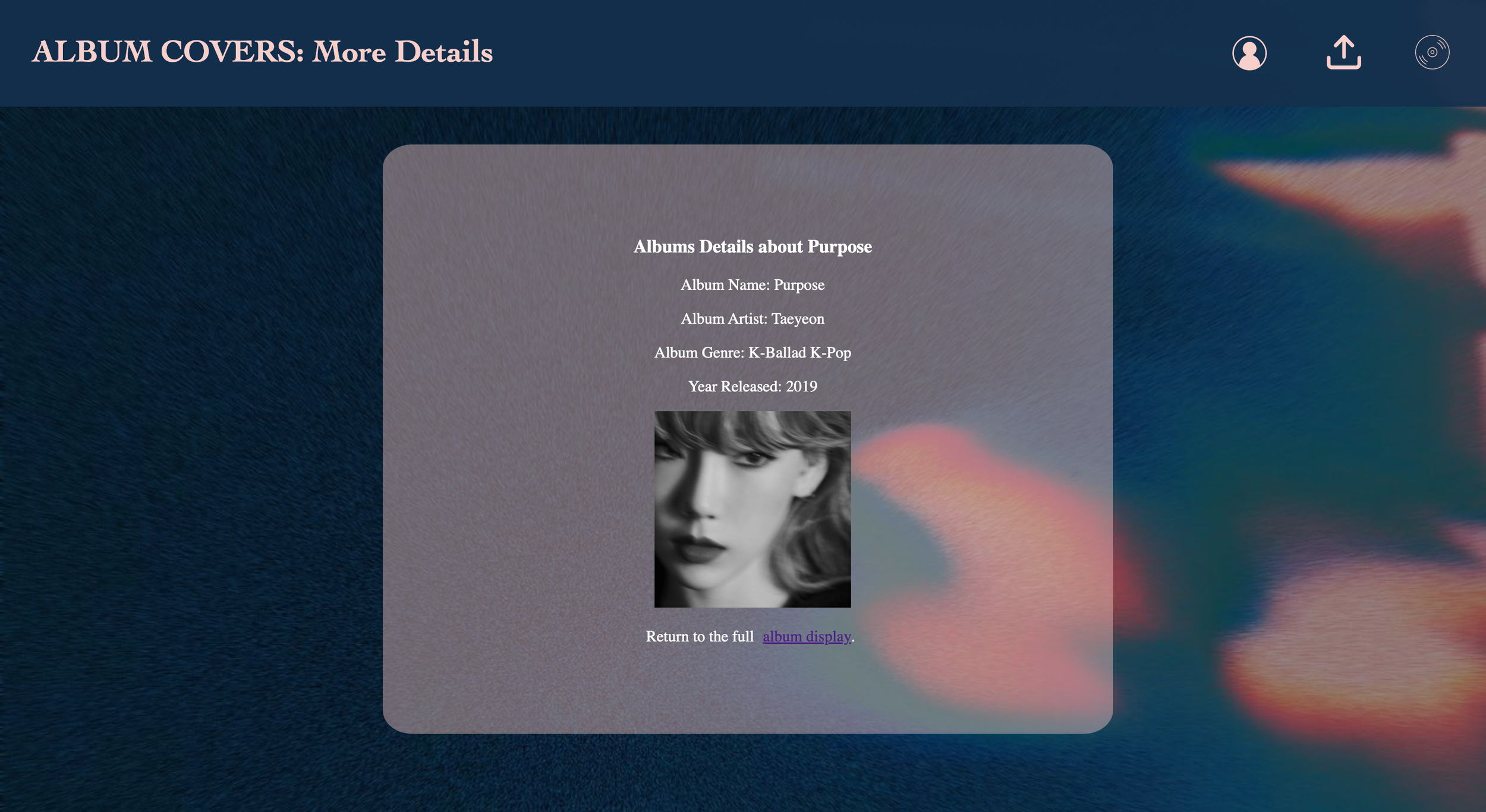 Item page that each entry thumbnail links to on the main catalog