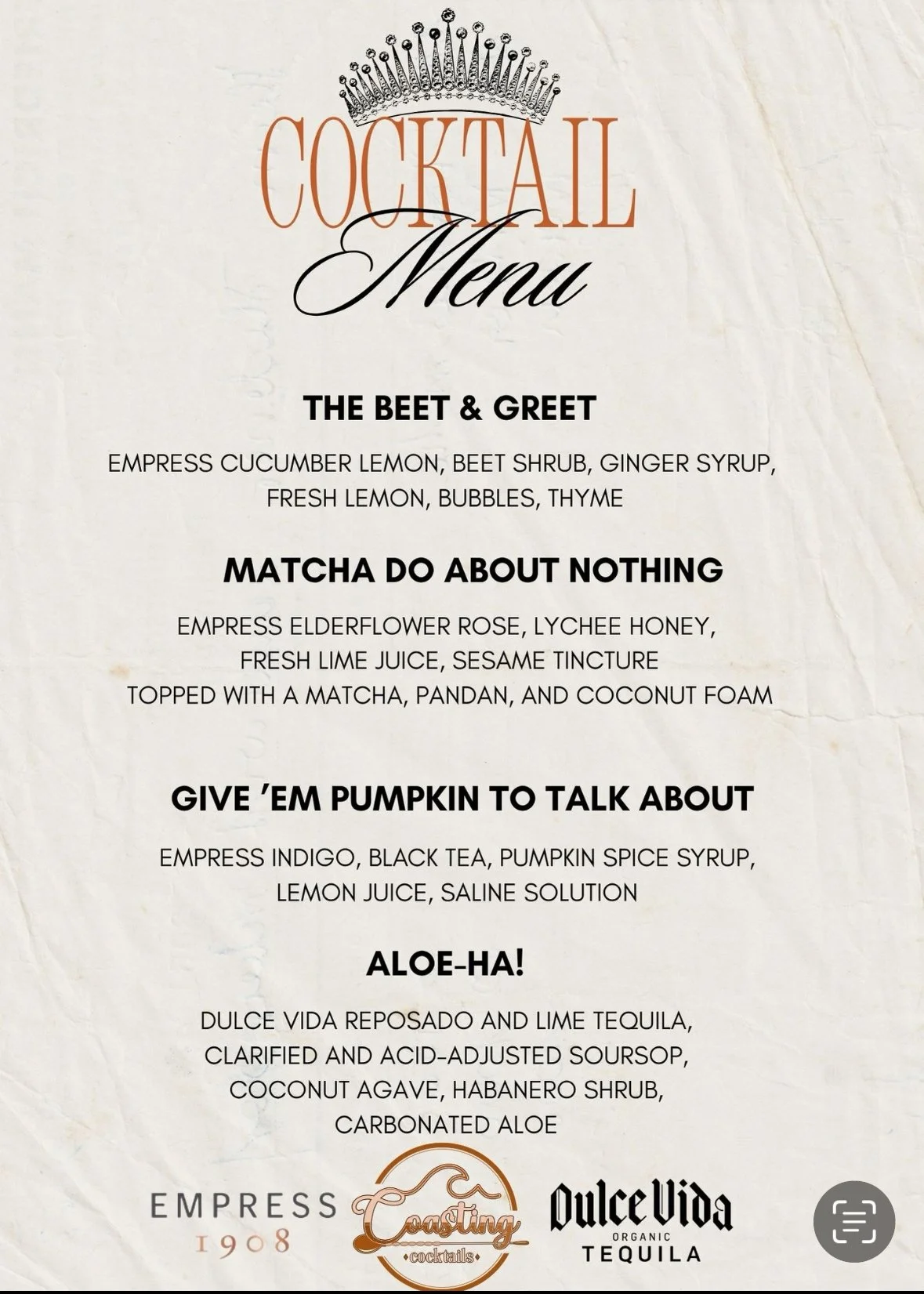 brand promotions, brand activations, menu creation, custom cocktails