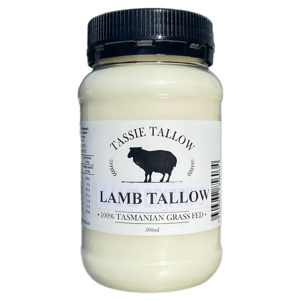 Tassie Tallow Lamb Tallow - Tasmanian Grass-Fed Suet Fat 500ml