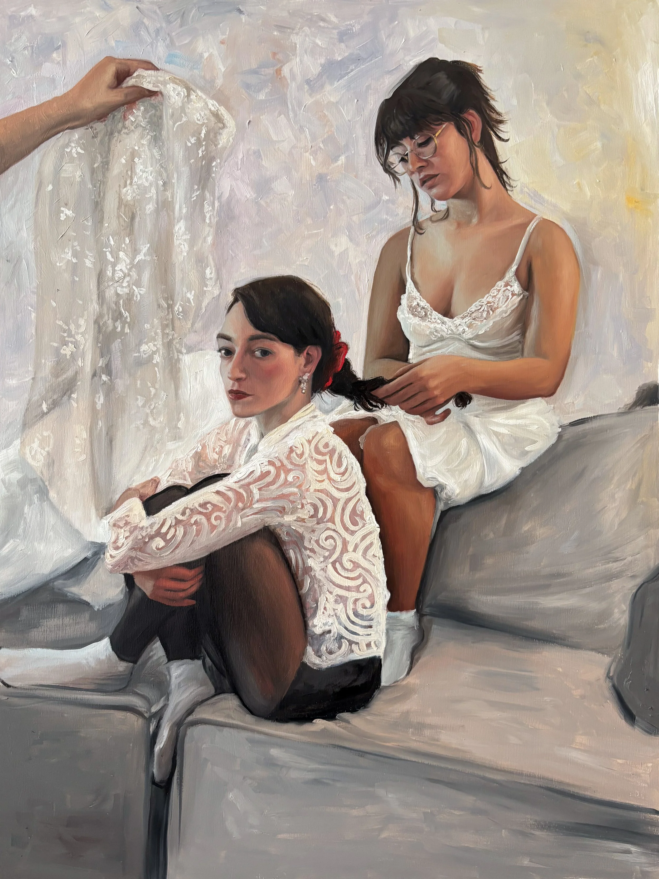 Winds of Lace, Oil on Wood, 80x60 cm