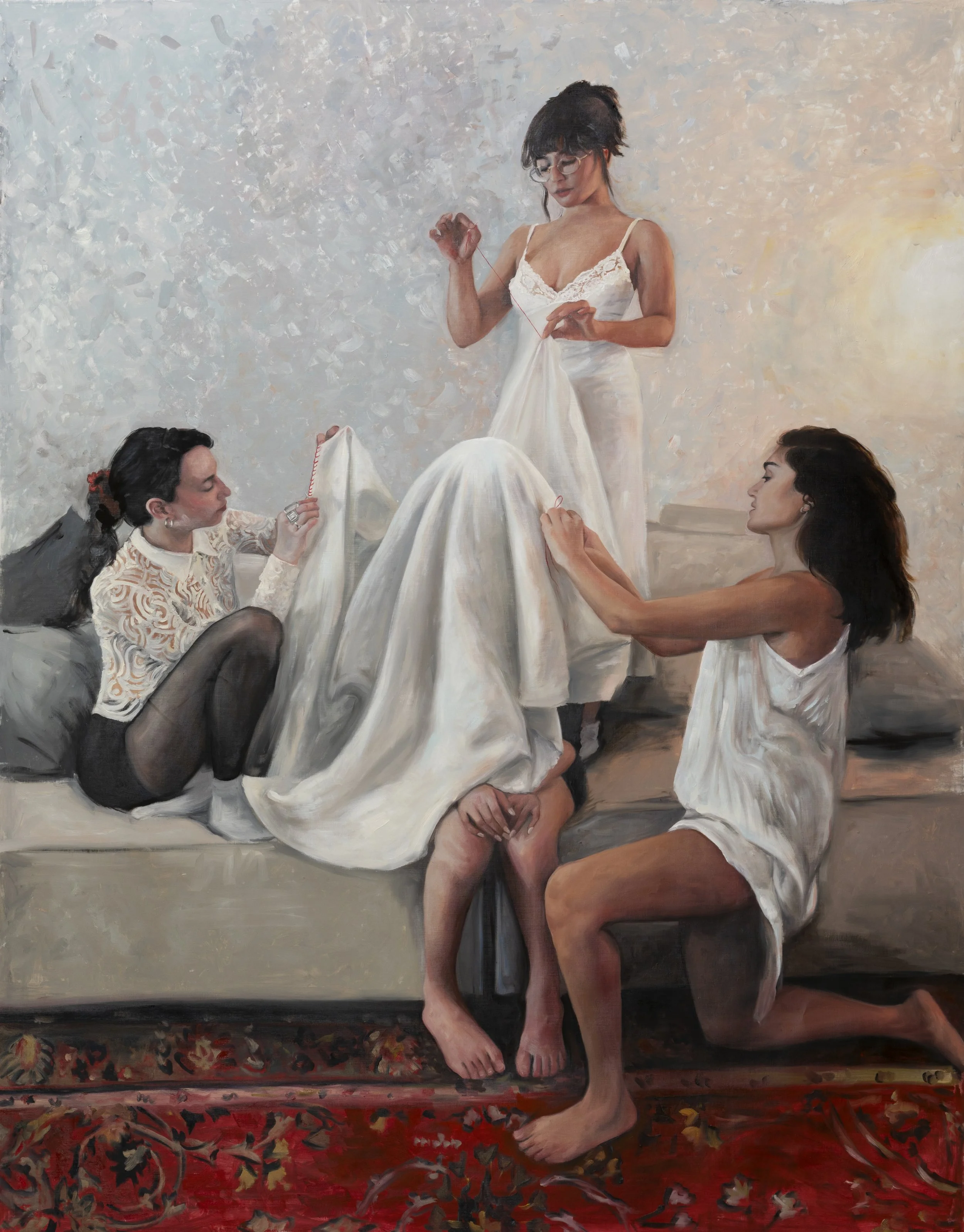 I Made You a Cloak So You Would See Better, Oil on Linen, 156x122 cm