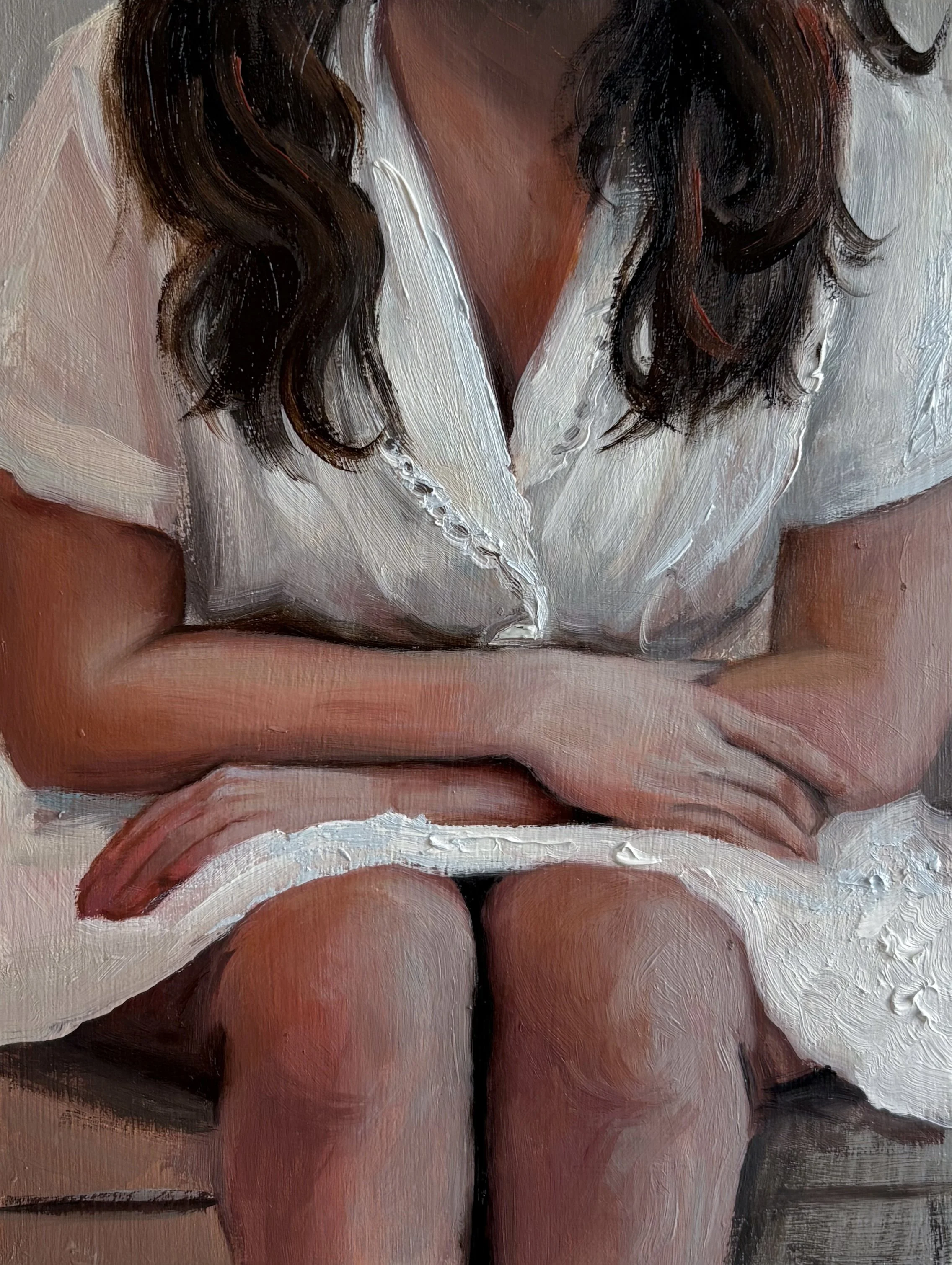 As Long as You Are Asleep at Night and Awake in the Morning, Oil on Wood, 20x15 cm