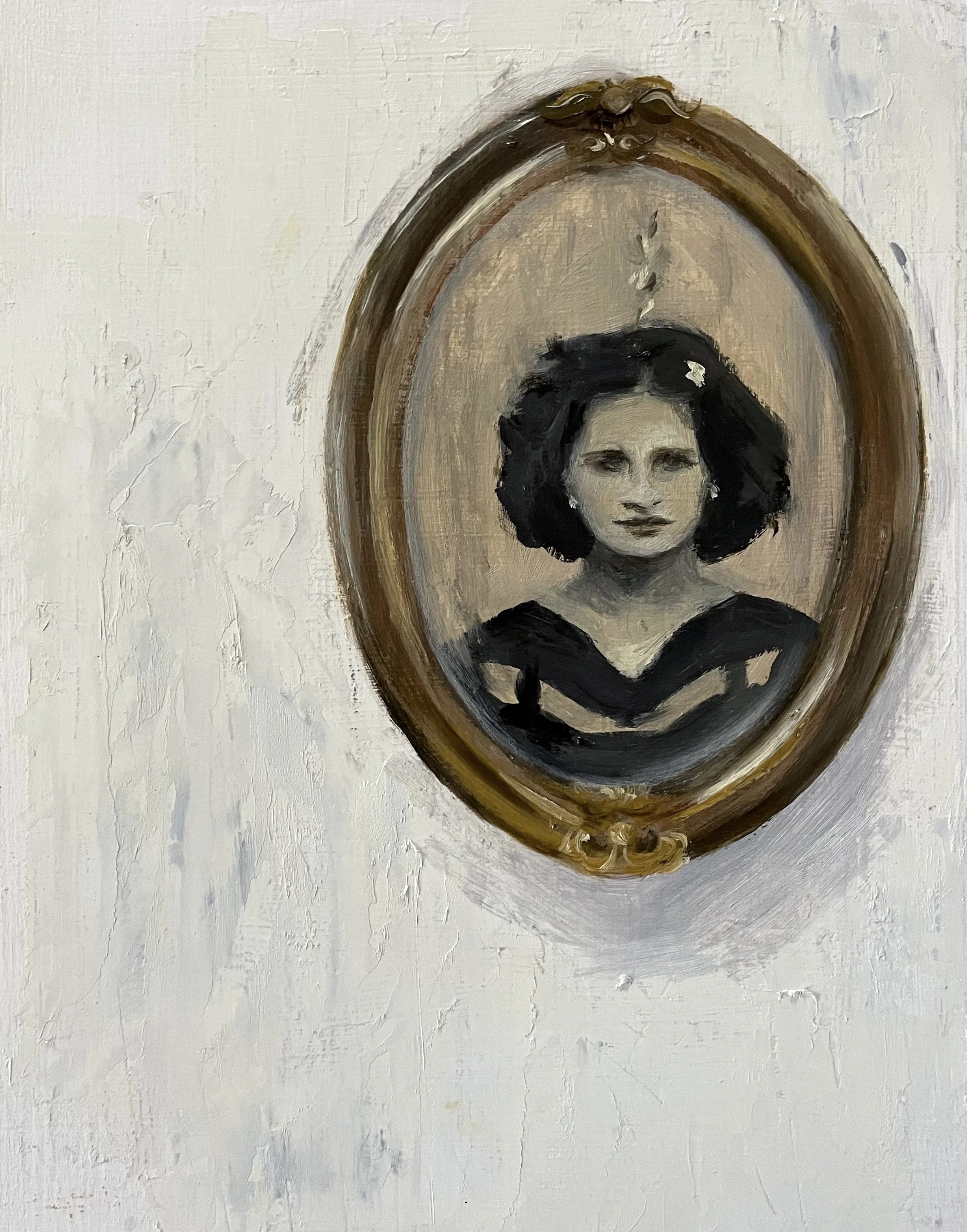 The Woman on the Wall, Oil on Wood, 20x15 cm