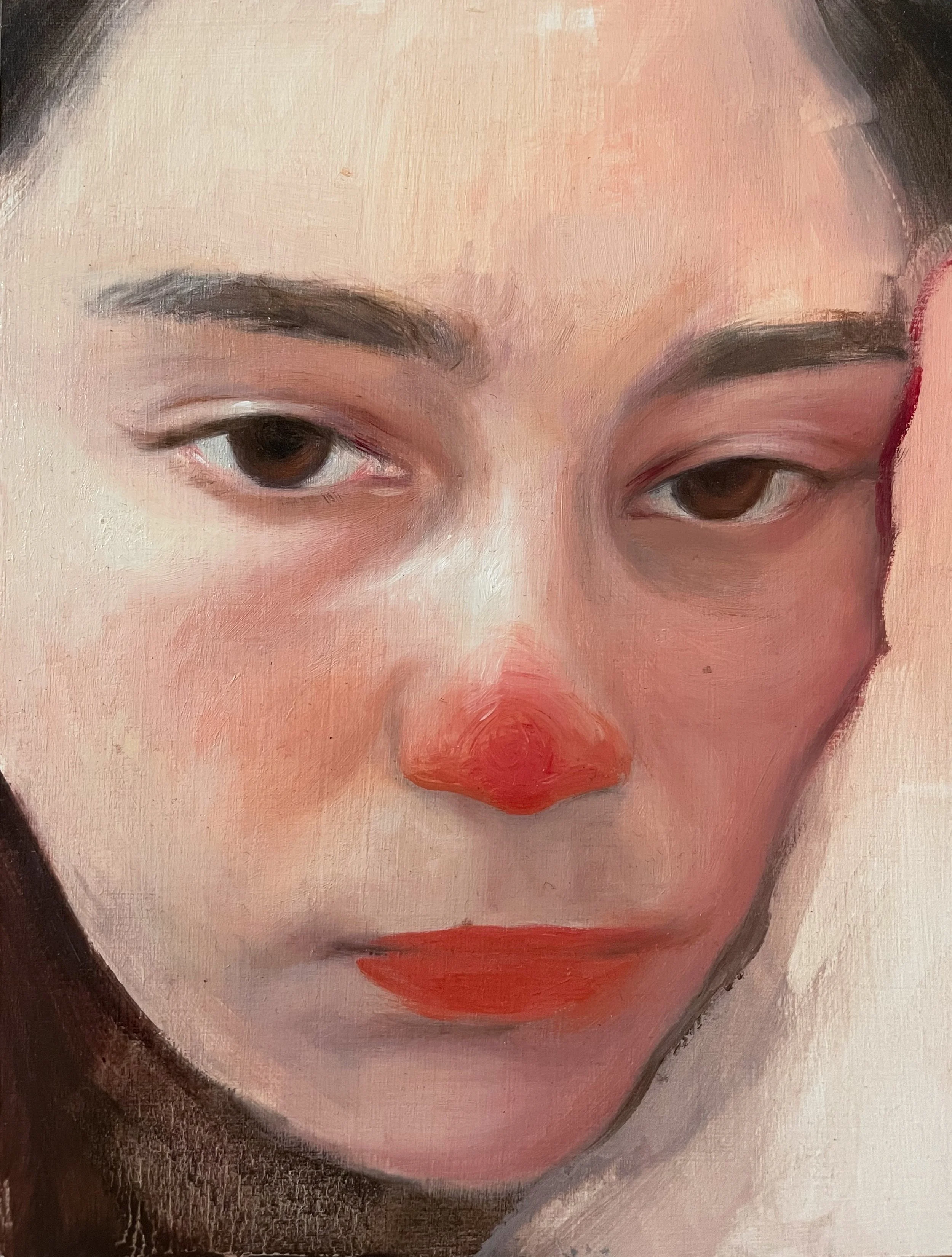 Clown 2#, Oil on Wood, 20x15 cm