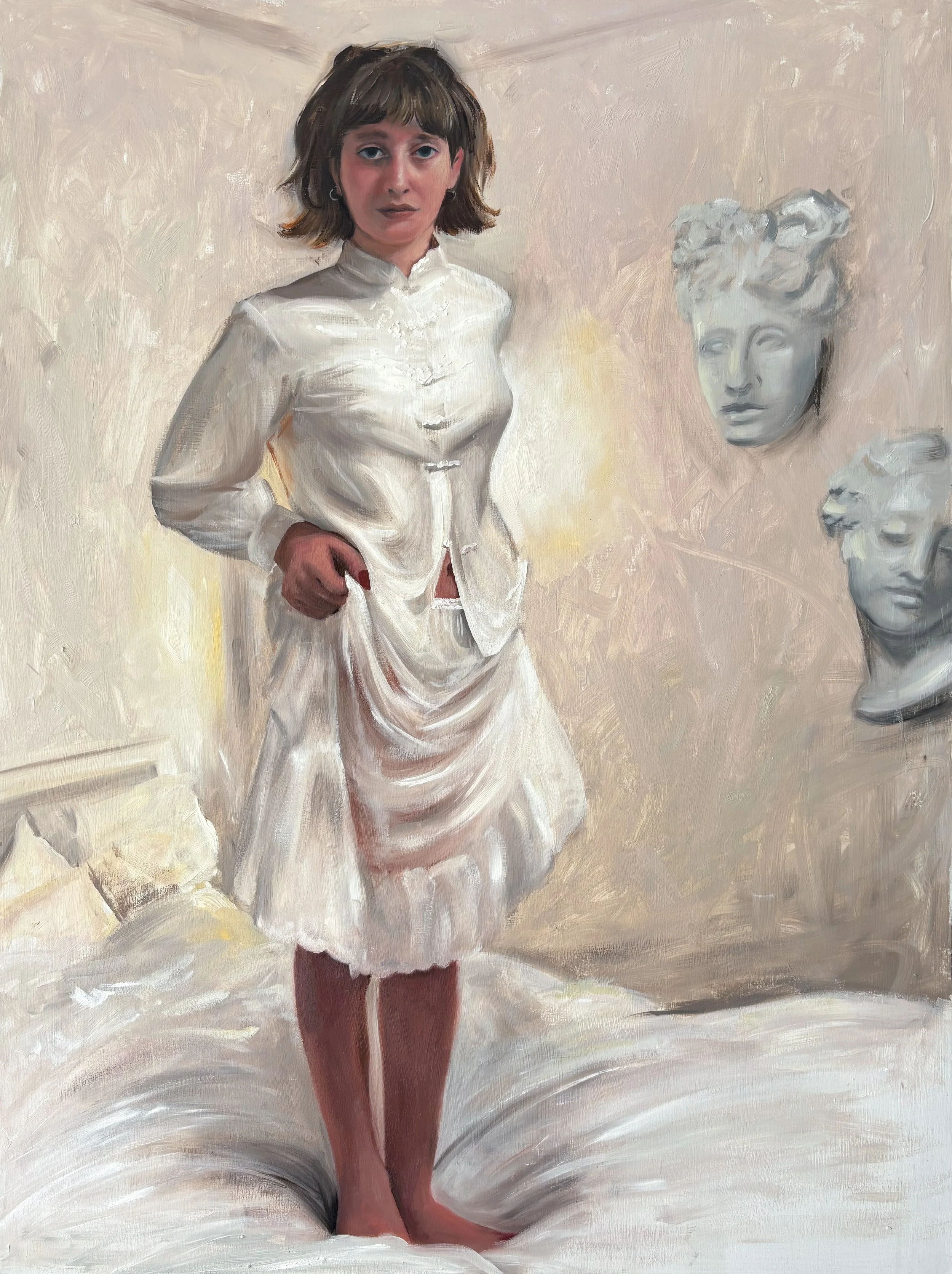 Monsters of Light, Oil on Wood, 80x60 cm