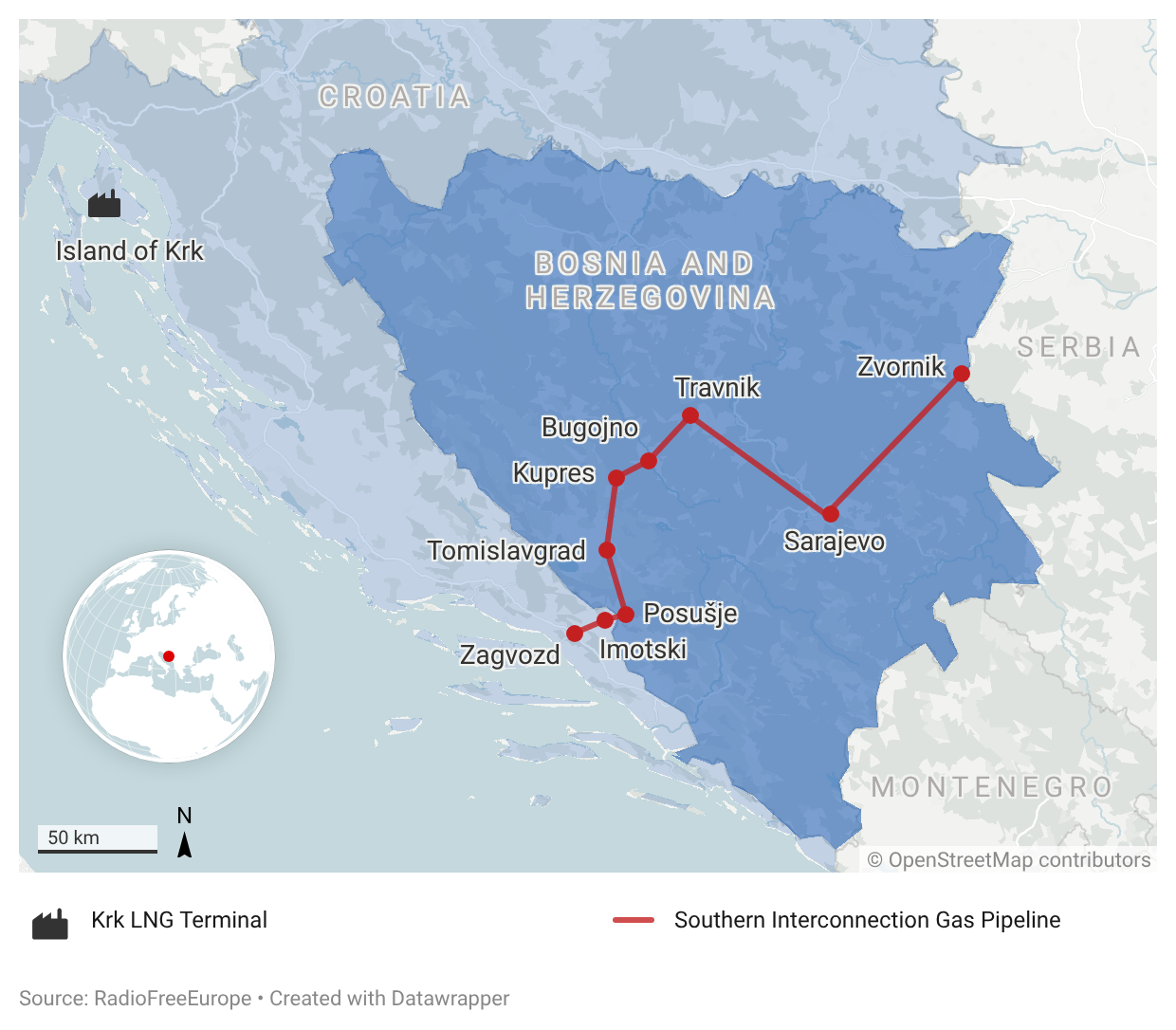 The Southern Interconnection Gas Pipeline: A Politically Critical Node for Bosnia and Herzegovina