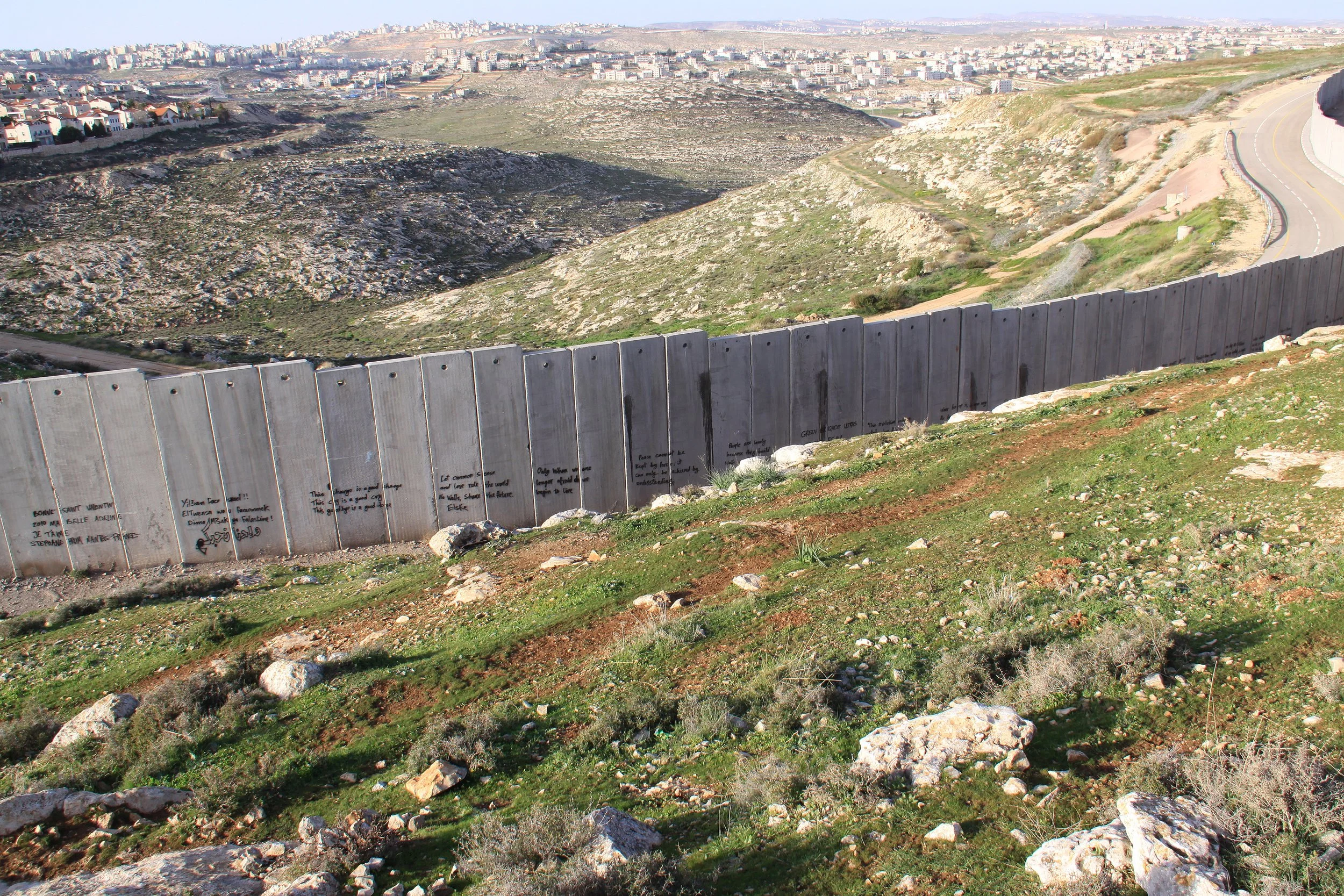 Israeli West-Bank barrier near Ramallah