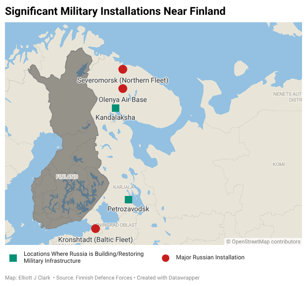Near the Finnish Border, Russia is Quietly Building its Military