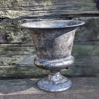 Aged Silver Urn