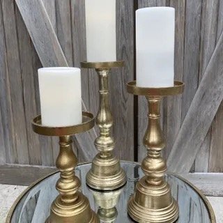 Gold Pedestal Trio