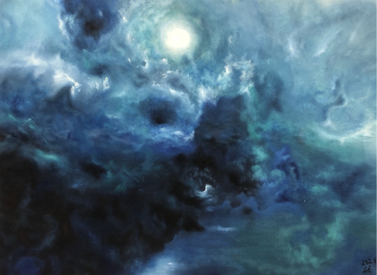 The blue sky, 85 x 75cm 2021.png