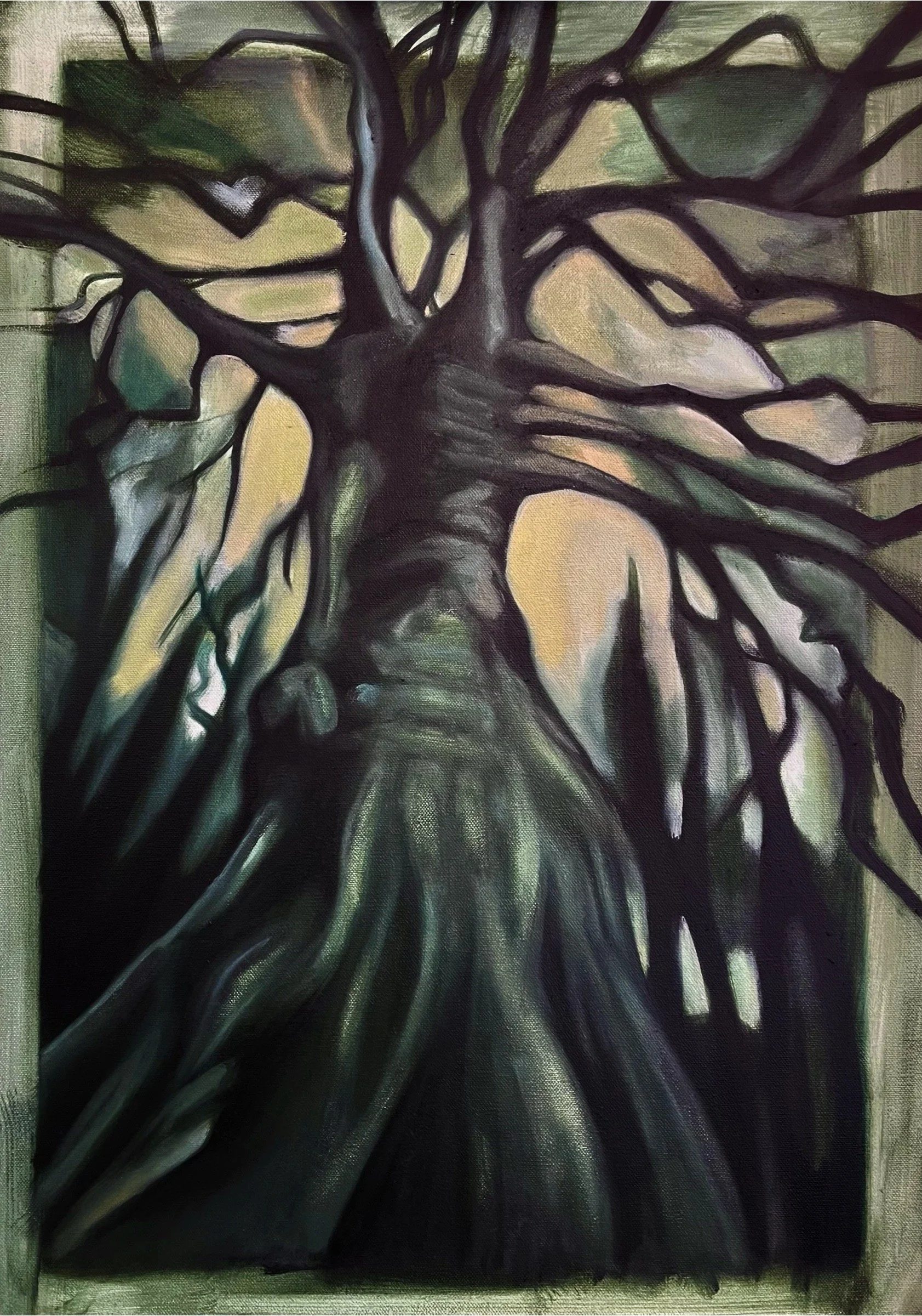 A tree passed by, 2025, oil on canvas, 50 x 70 x 2.5cm .jpeg