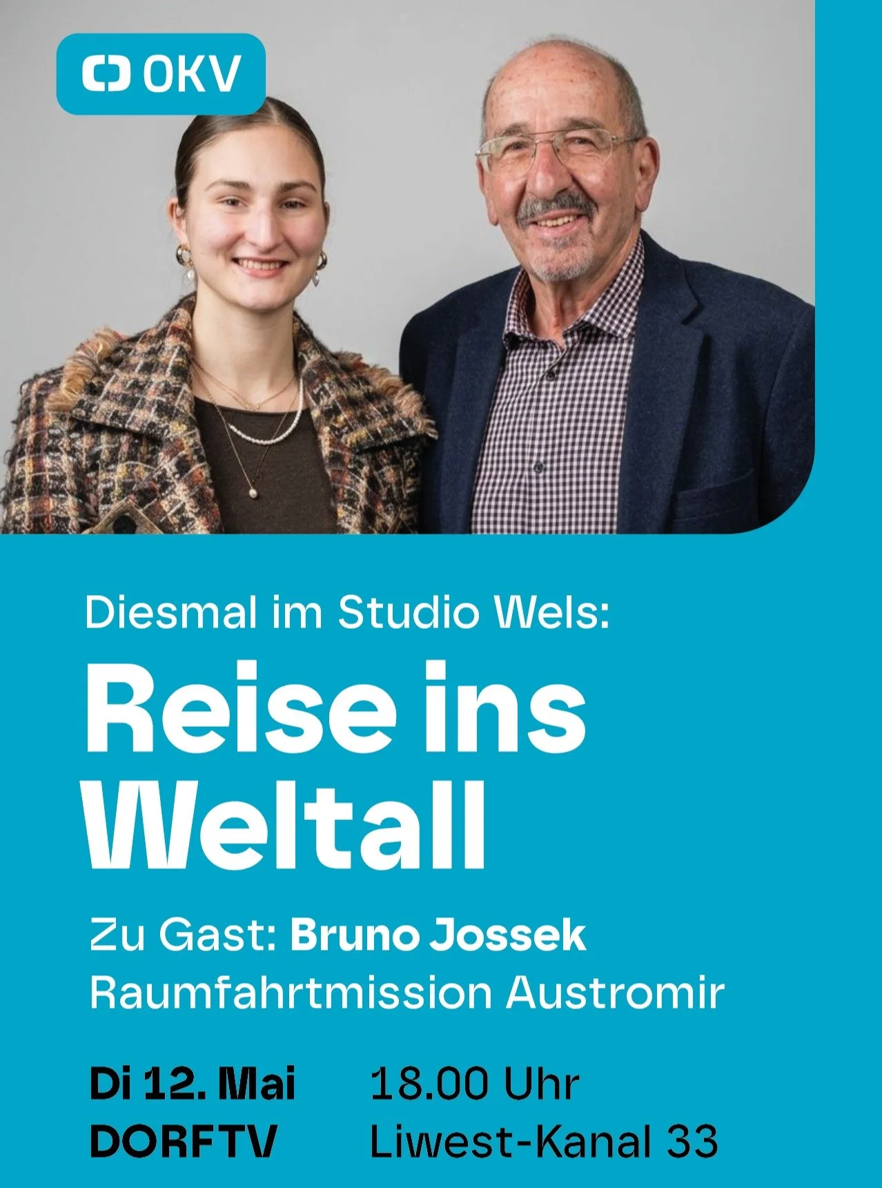 Bruno Jossek besch&auml;ftigt sich seit vielen Jahren mit Raumfahrt und &ouml;sterreichischer Weltraumforschung. 1989 wurde er Projektleiter der Mission &bdquo;AUSTROMIR-91&ldquo; der erste &Ouml;sterreicher ins All startete.

Am Dienstag ist er im S